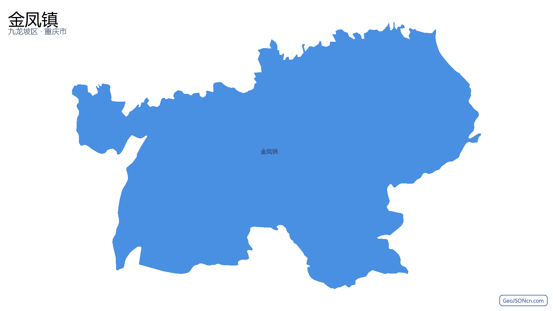 金凤镇行政区划边界地图(九龙坡区·重庆市),提供GeoJSON、SHP矢量边界数据下载及高清地图大图(PNG/JPG) - GeoJSONcn.com