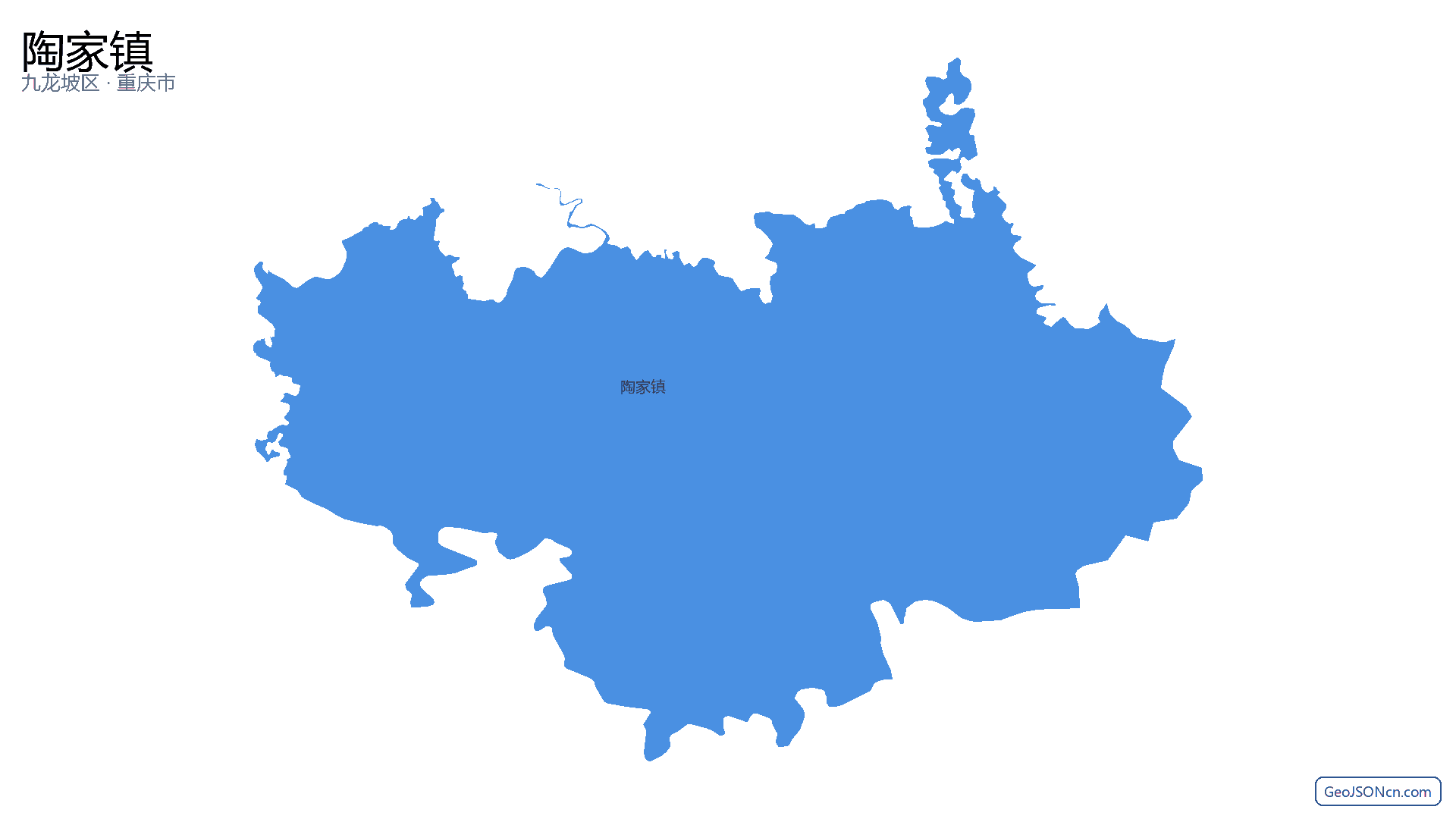 陶家镇行政区划边界地图(九龙坡区·重庆市),提供GeoJSON、SHP矢量边界数据下载及高清地图大图(PNG/JPG) - GeoJSONcn.com