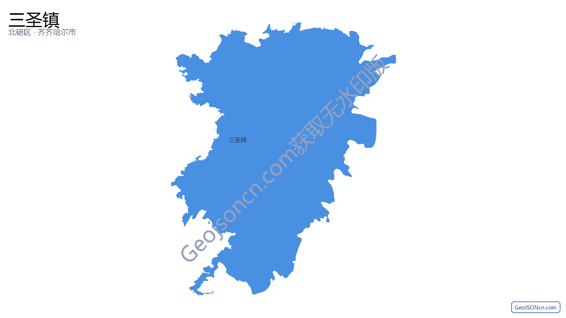 三圣镇行政区划边界地图（北碚区·重庆市）,提供GeoJSON、SHP矢量边界数据下载及高清地图大图(PNG/JPG) - GeoJSONcn.com