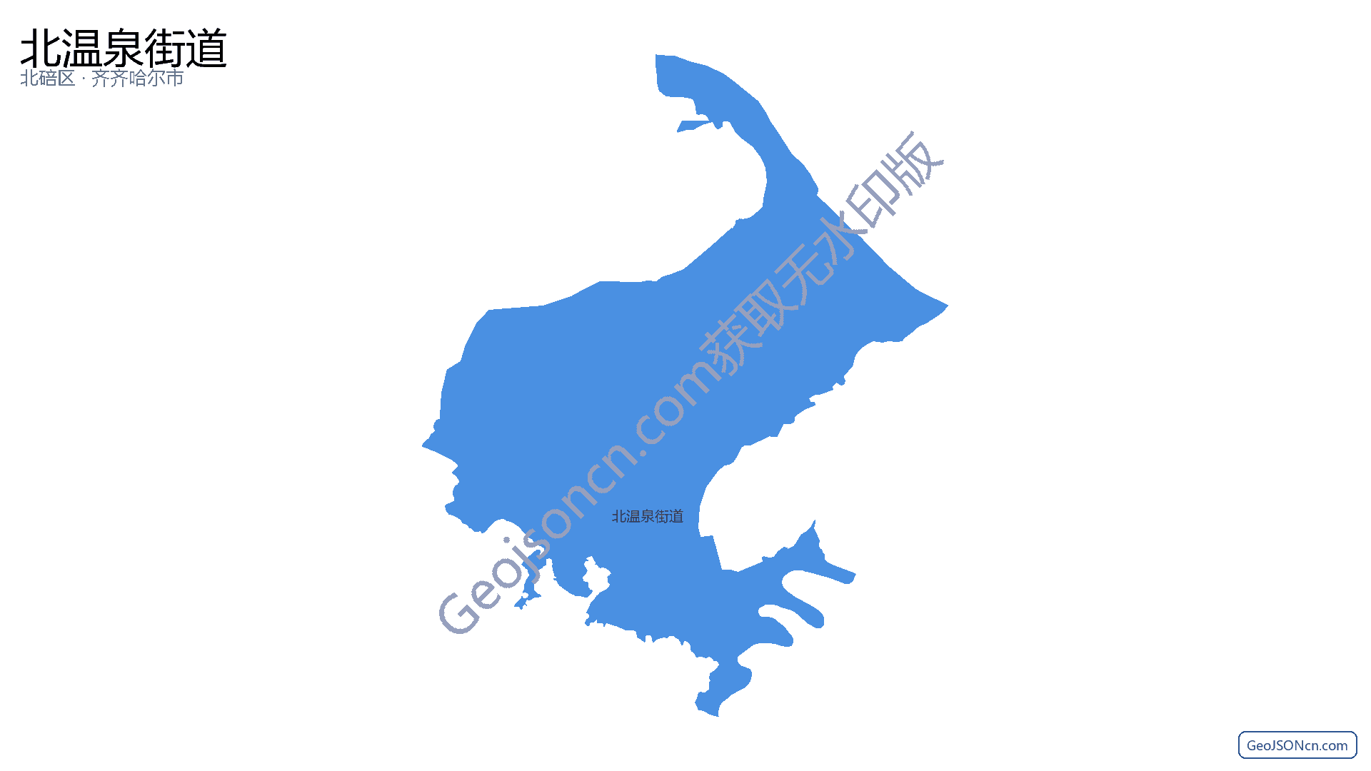北温泉街道行政区划边界地图（北碚区·重庆市）,提供GeoJSON、SHP矢量边界数据下载及高清地图大图(PNG/JPG) - GeoJSONcn.com