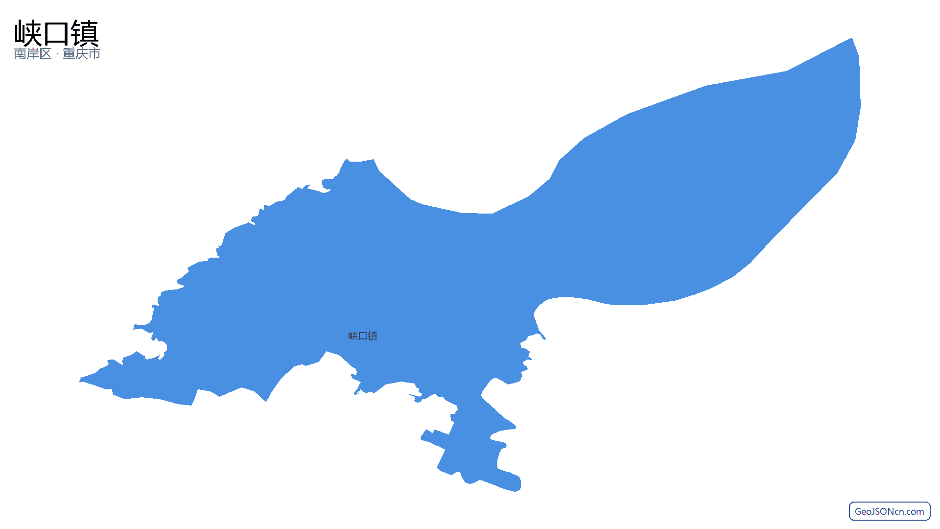 峡口镇行政区划边界地图（南岸区·重庆市）,提供GeoJSON、SHP矢量边界数据下载及高清地图大图(PNG/JPG) - GeoJSONcn.com