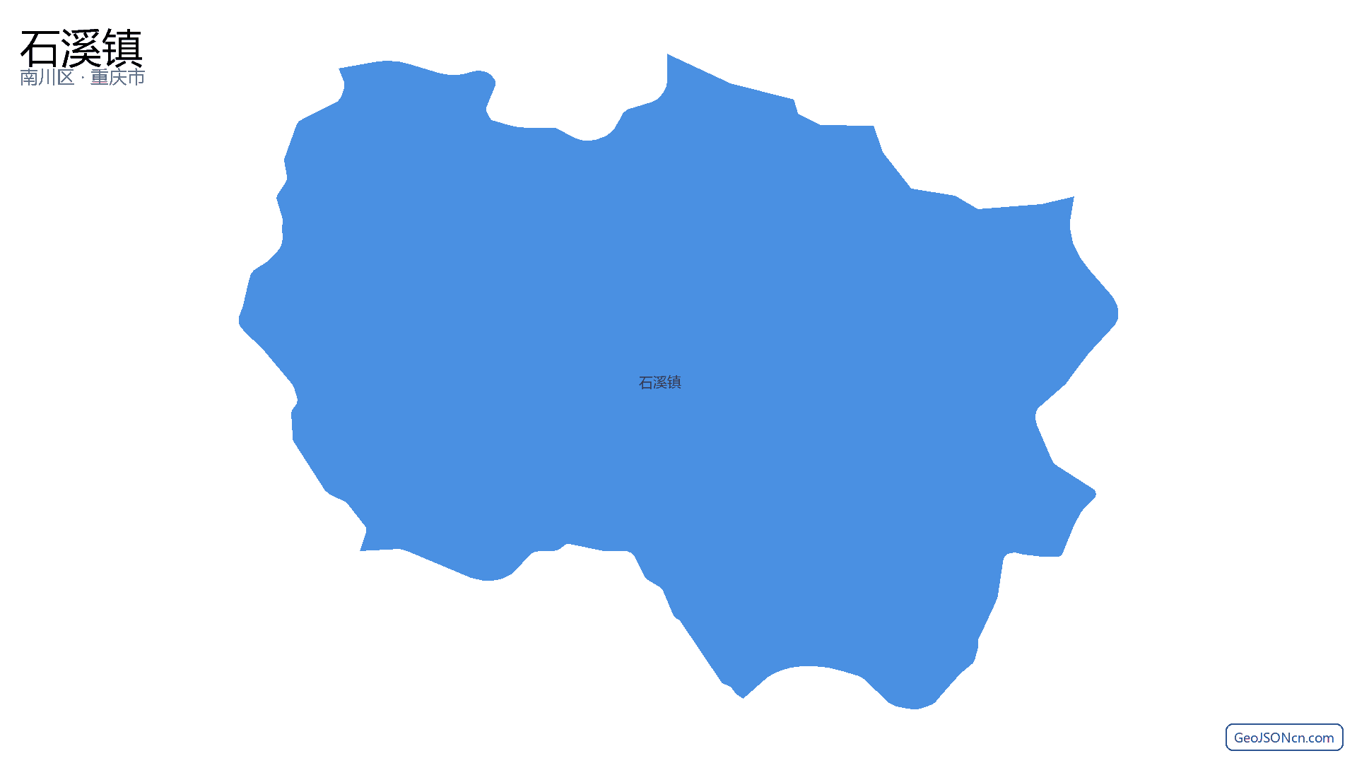 石溪镇行政区划边界地图（南川区·重庆市）,提供GeoJSON、SHP矢量边界数据下载及高清地图大图(PNG/JPG) - GeoJSONcn.com