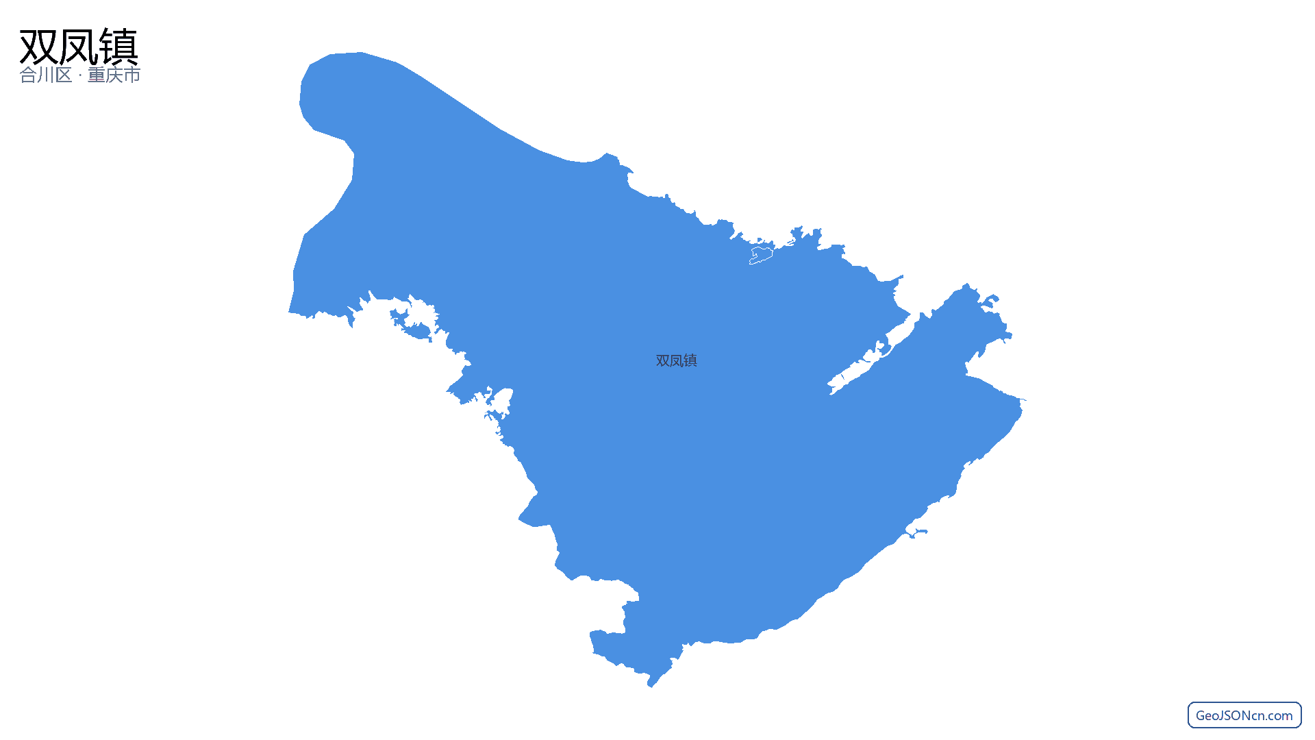 双凤镇行政区划边界地图(合川区·重庆市),提供GeoJSON、SHP矢量边界数据下载及高清地图大图(PNG/JPG) - GeoJSONcn.com