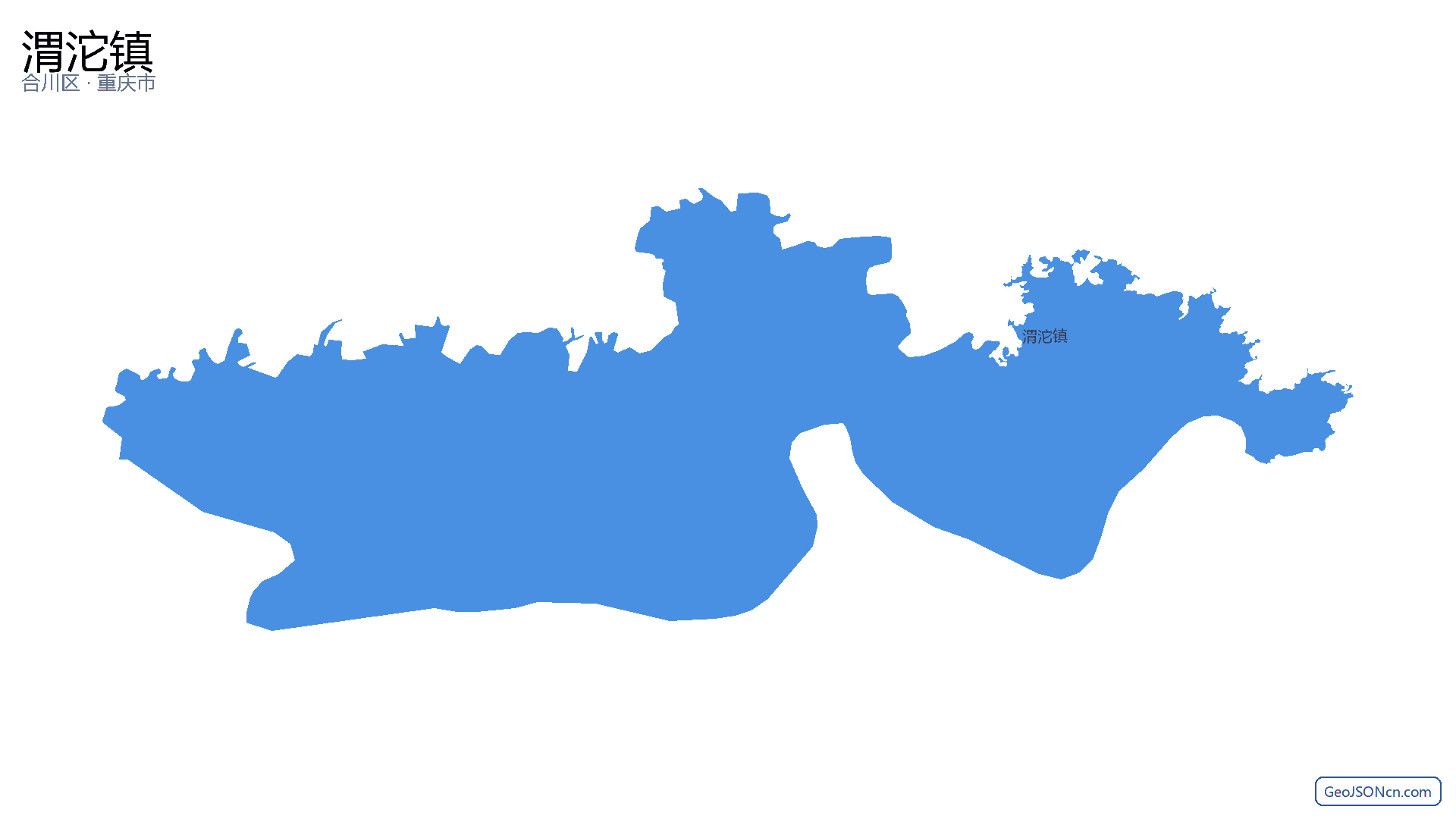 渭沱镇行政区划边界地图(合川区·重庆市),提供GeoJSON、SHP矢量边界数据下载及高清地图大图(PNG/JPG) - GeoJSONcn.com