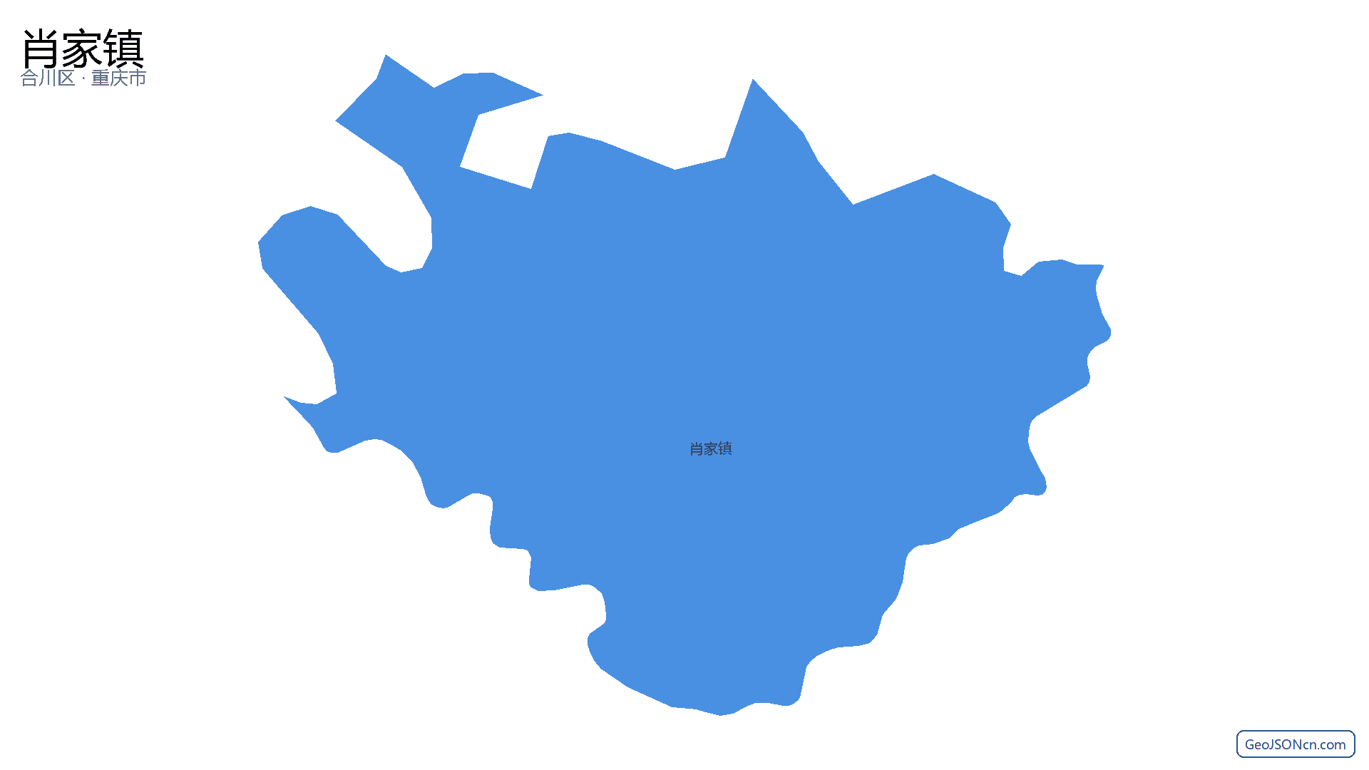 肖家镇行政区划边界地图(合川区·重庆市),提供GeoJSON、SHP矢量边界数据下载及高清地图大图(PNG/JPG) - GeoJSONcn.com