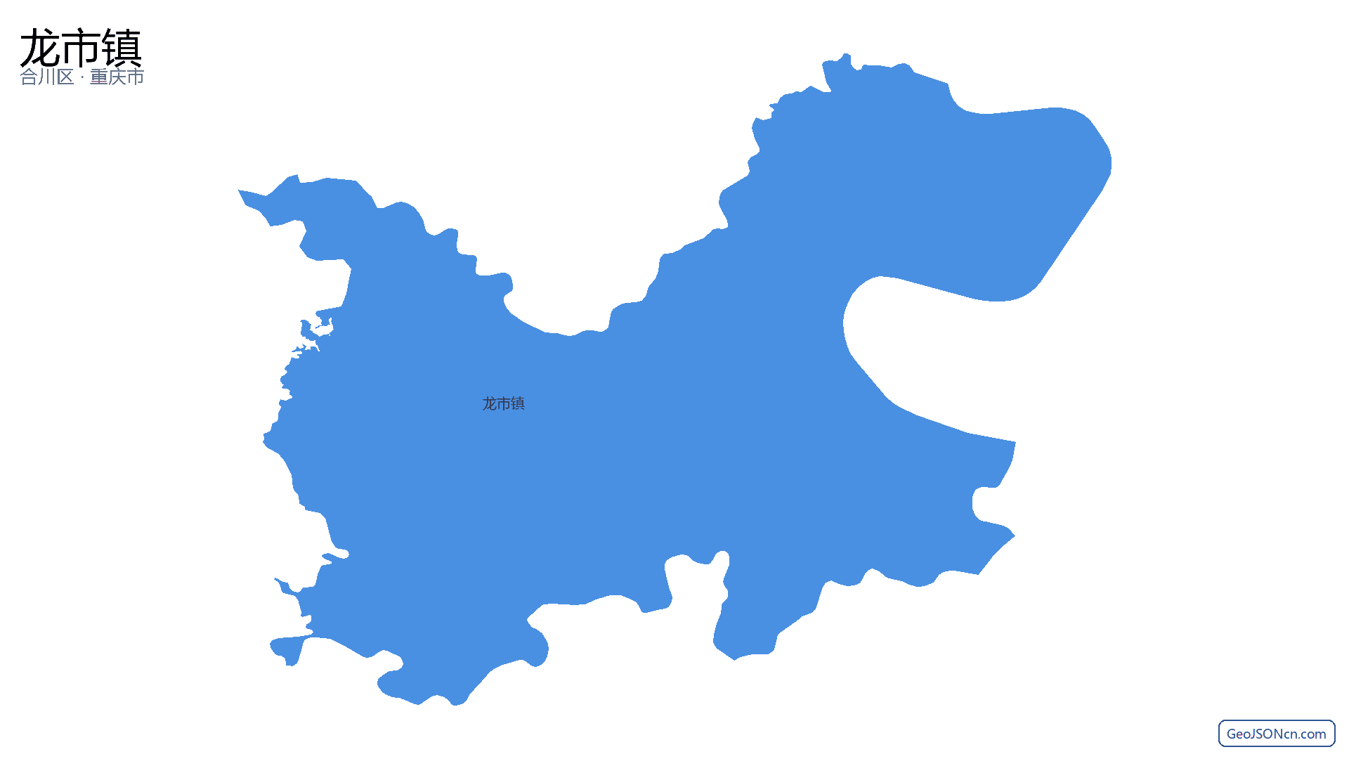 龙市镇行政区划边界地图(合川区·重庆市),提供GeoJSON、SHP矢量边界数据下载及高清地图大图(PNG/JPG) - GeoJSONcn.com