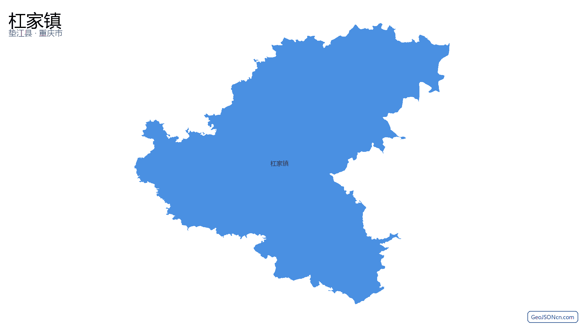 杠家镇行政区划边界地图(垫江县·重庆市),提供GeoJSON、SHP矢量边界数据下载及高清地图大图(PNG/JPG) - GeoJSONcn.com