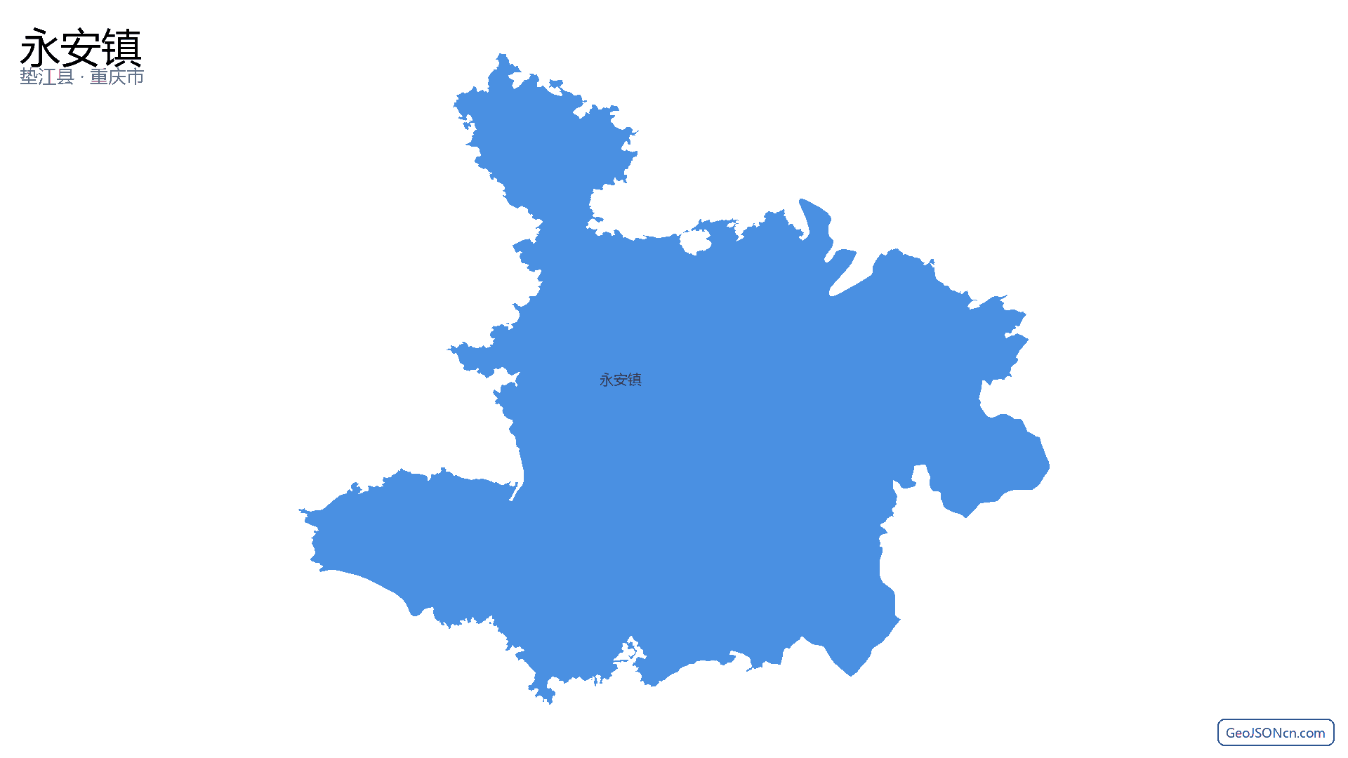永安镇行政区划边界地图(垫江县·重庆市),提供GeoJSON、SHP矢量边界数据下载及高清地图大图(PNG/JPG) - GeoJSONcn.com