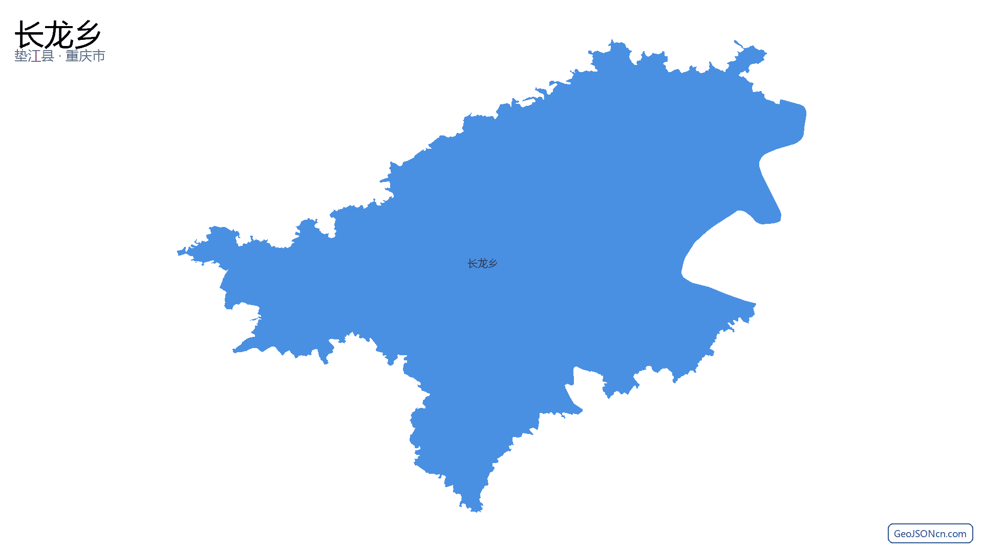 长龙乡行政区划边界地图(垫江县·重庆市),提供GeoJSON、SHP矢量边界数据下载及高清地图大图(PNG/JPG) - GeoJSONcn.com