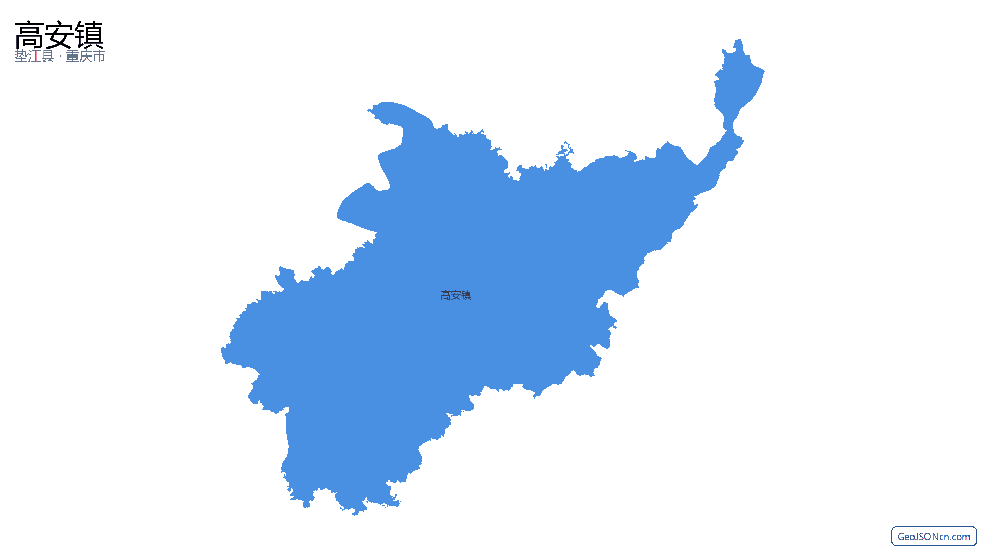 高安镇行政区划边界地图(垫江县·重庆市),提供GeoJSON、SHP矢量边界数据下载及高清地图大图(PNG/JPG) - GeoJSONcn.com