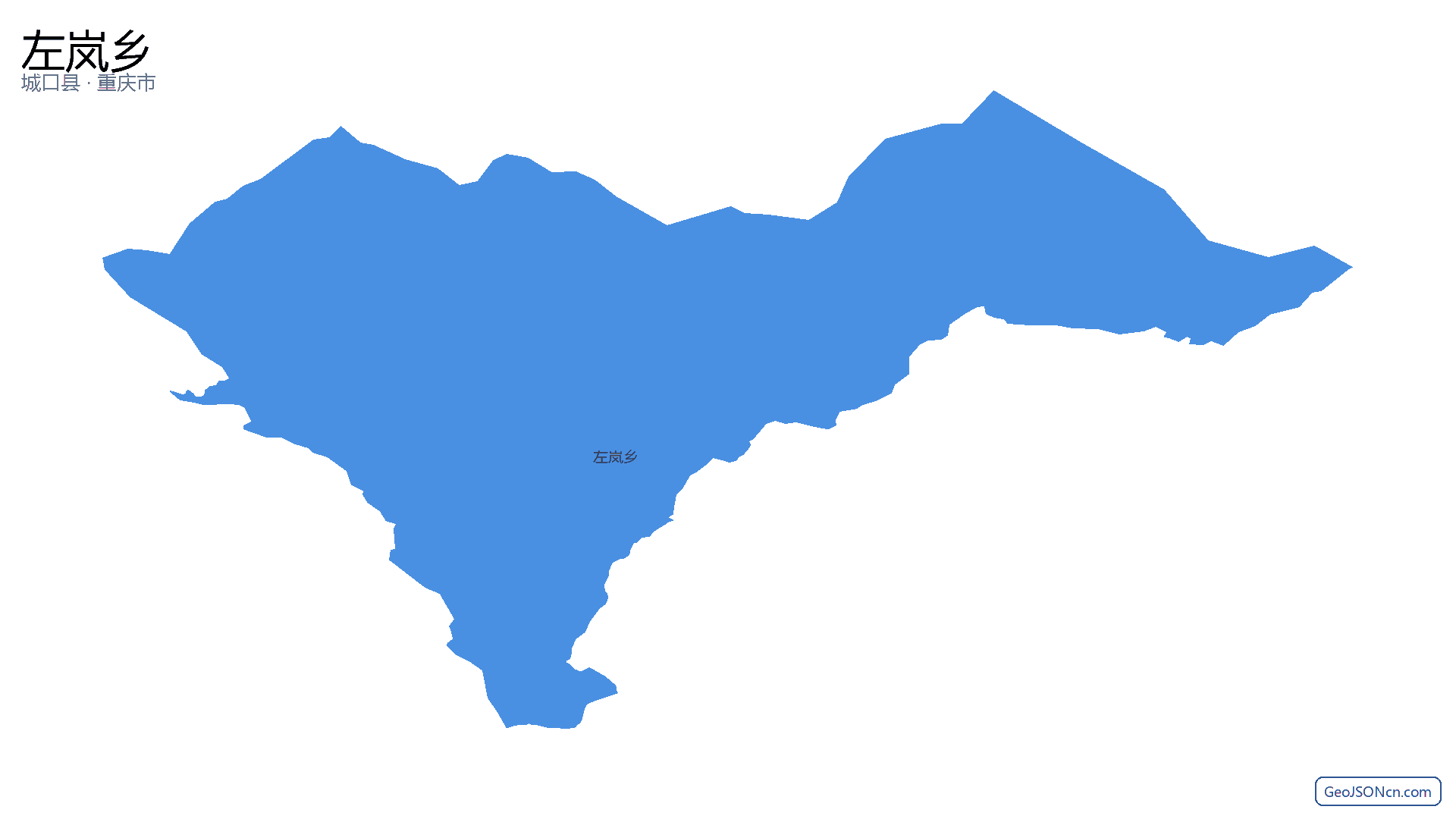左岚乡行政区划边界地图(城口县·重庆市),提供GeoJSON、SHP矢量边界数据下载及高清地图大图(PNG/JPG) - GeoJSONcn.com