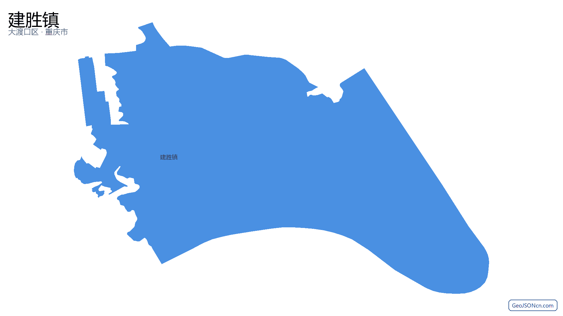 建胜镇行政区划边界地图(大渡口区·重庆市),提供GeoJSON、SHP矢量边界数据下载及高清地图大图(PNG/JPG) - GeoJSONcn.com