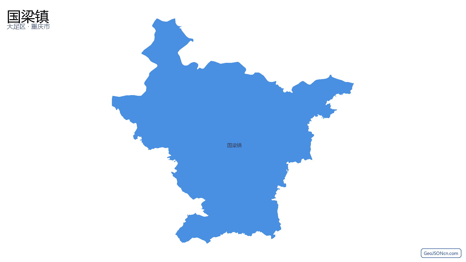 国梁镇行政区划边界地图（大足区·重庆市）,提供GeoJSON、SHP矢量边界数据下载及高清地图大图(PNG/JPG) - GeoJSONcn.com