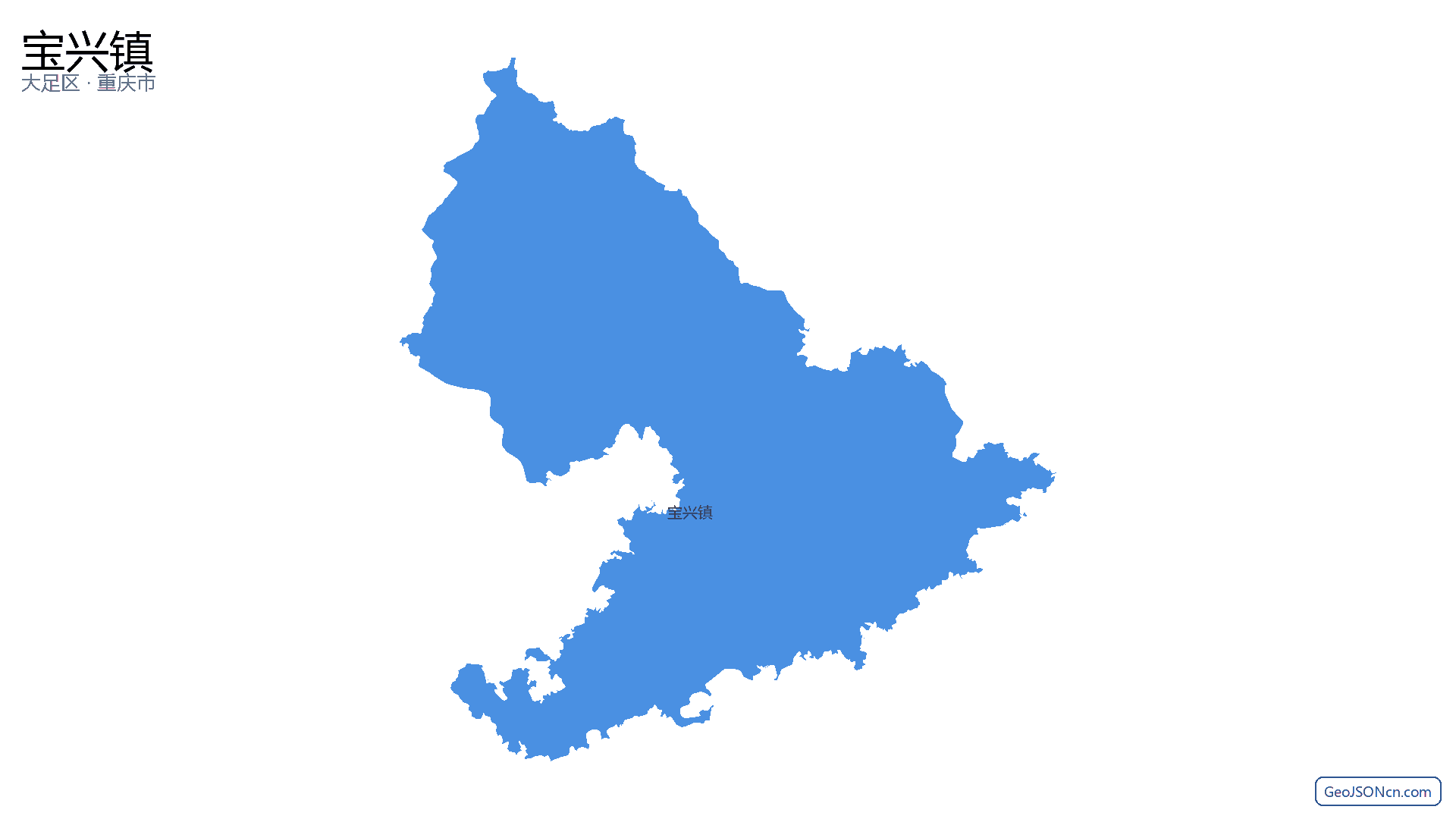 宝兴镇行政区划边界地图（大足区·重庆市）,提供GeoJSON、SHP矢量边界数据下载及高清地图大图(PNG/JPG) - GeoJSONcn.com