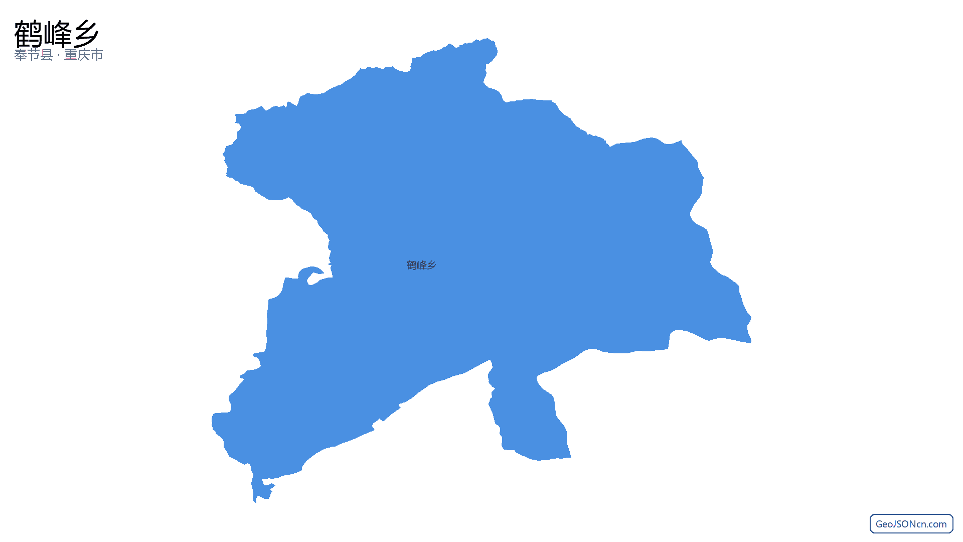 鹤峰乡行政区划边界地图（奉节县·重庆市）,提供GeoJSON、SHP矢量边界数据下载及高清地图大图(PNG/JPG) - GeoJSONcn.com