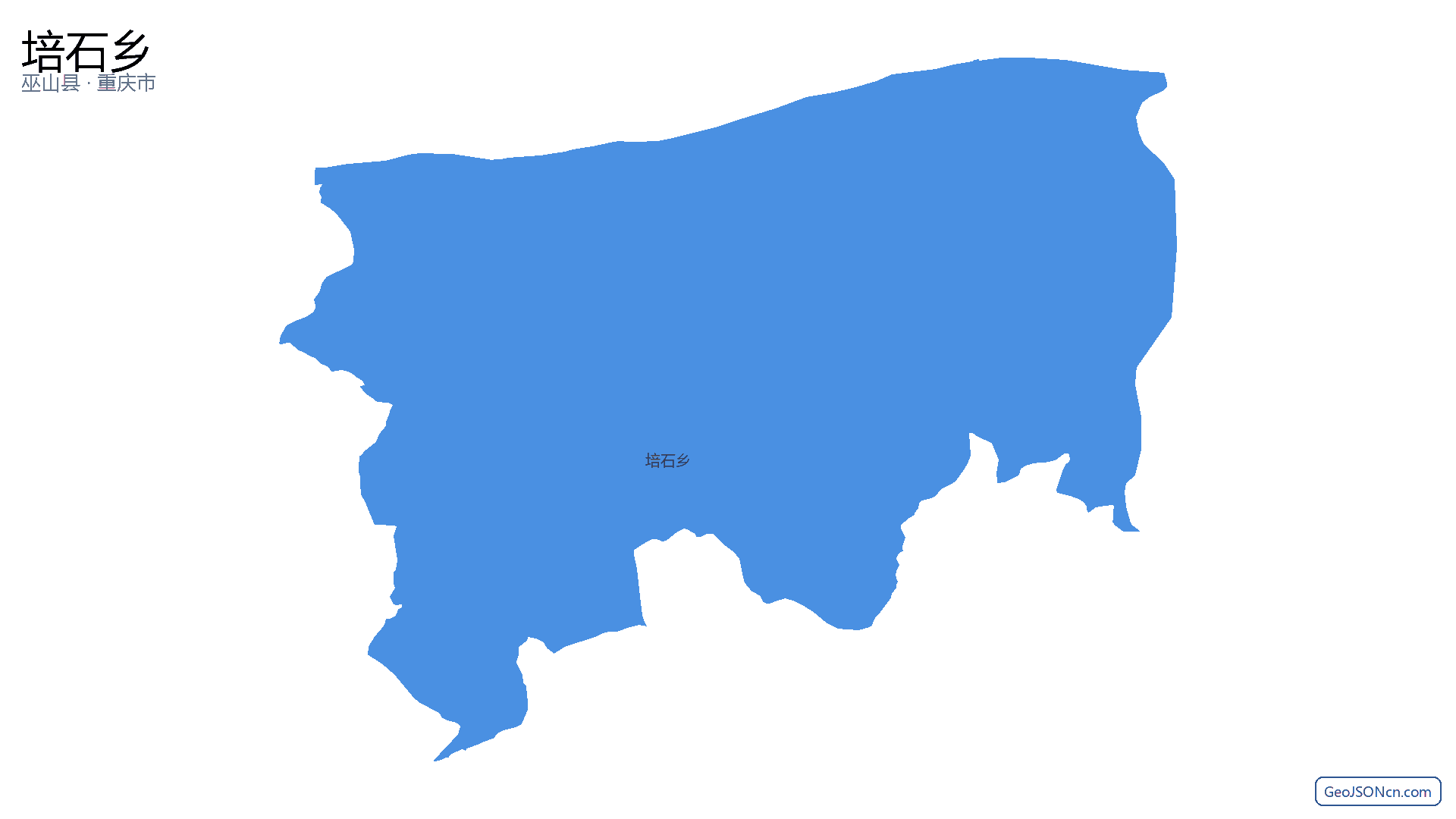 培石乡行政区划边界地图(巫山县·重庆市),提供GeoJSON、SHP矢量边界数据下载及高清地图大图(PNG/JPG) - GeoJSONcn.com