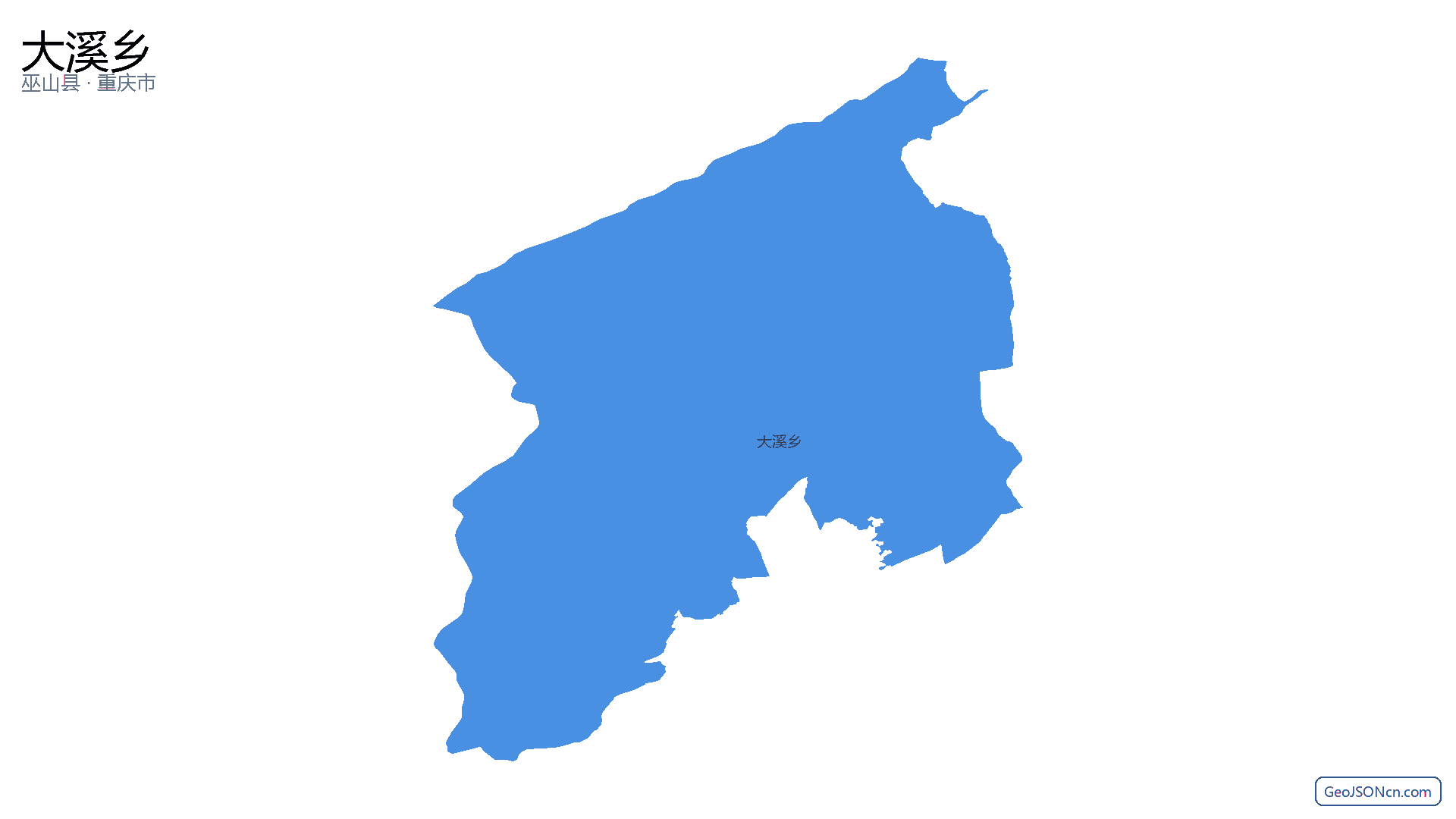 大溪乡行政区划边界地图（巫山县·重庆市）,提供GeoJSON、SHP矢量边界数据下载及高清地图大图(PNG/JPG) - GeoJSONcn.com