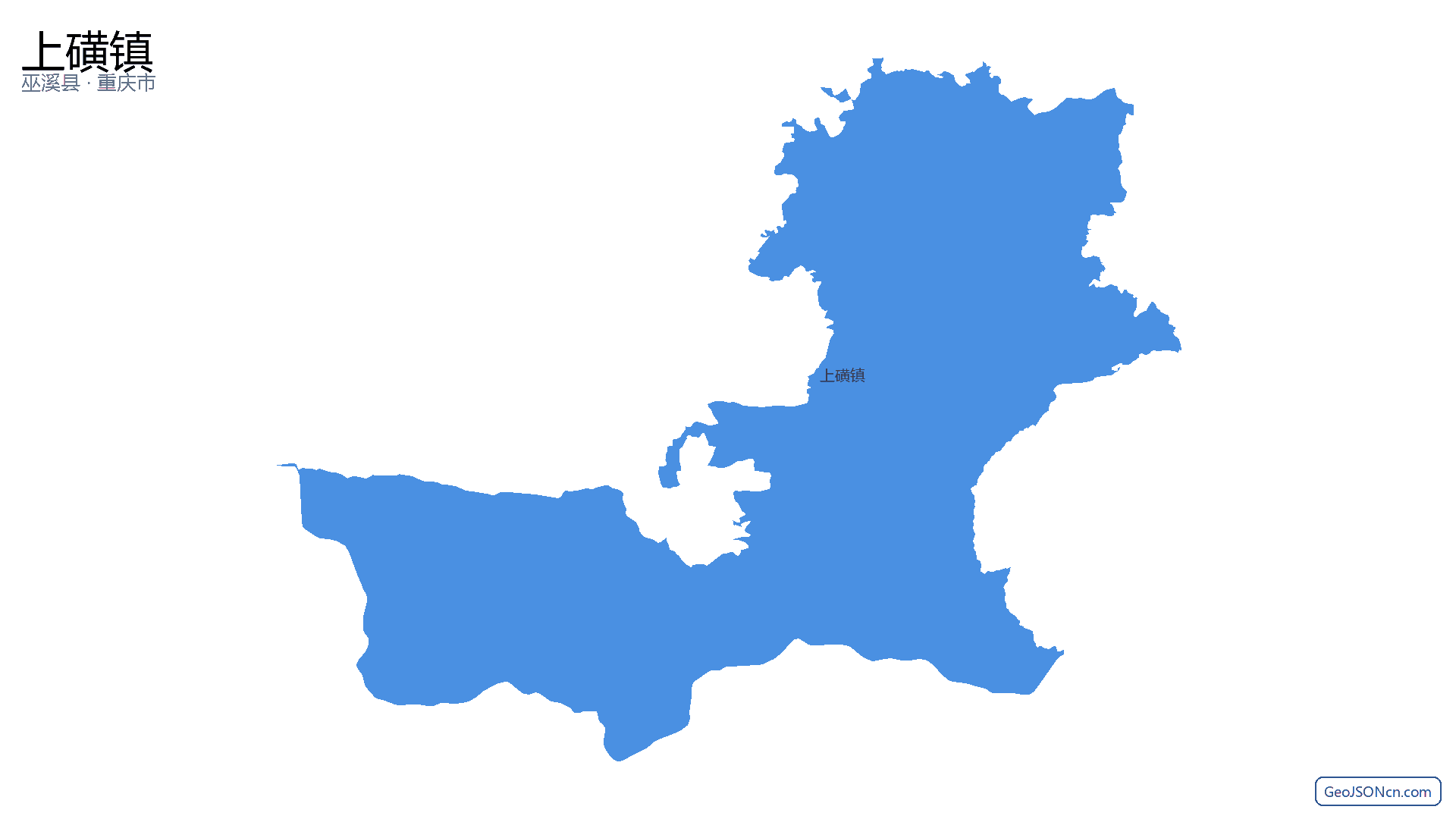 上磺镇行政区划边界地图（巫溪县·重庆市）,提供GeoJSON、SHP矢量边界数据下载及高清地图大图(PNG/JPG) - GeoJSONcn.com