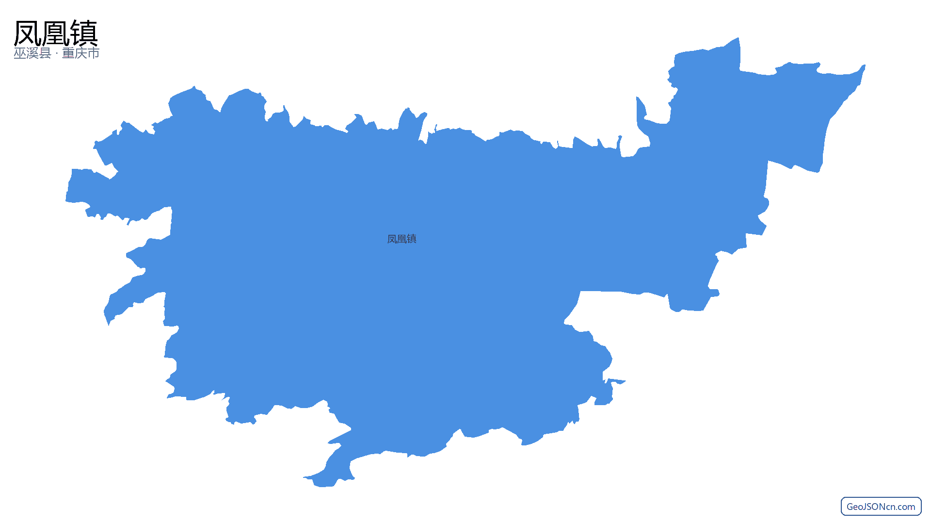 凤凰镇行政区划边界地图(巫溪县·重庆市),提供GeoJSON、SHP矢量边界数据下载及高清地图大图(PNG/JPG) - GeoJSONcn.com