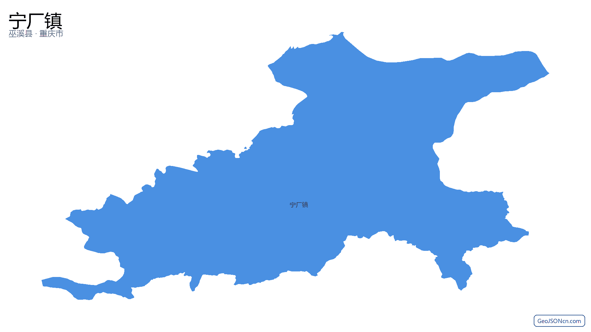 宁厂镇行政区划边界地图(巫溪县·重庆市),提供GeoJSON、SHP矢量边界数据下载及高清地图大图(PNG/JPG) - GeoJSONcn.com