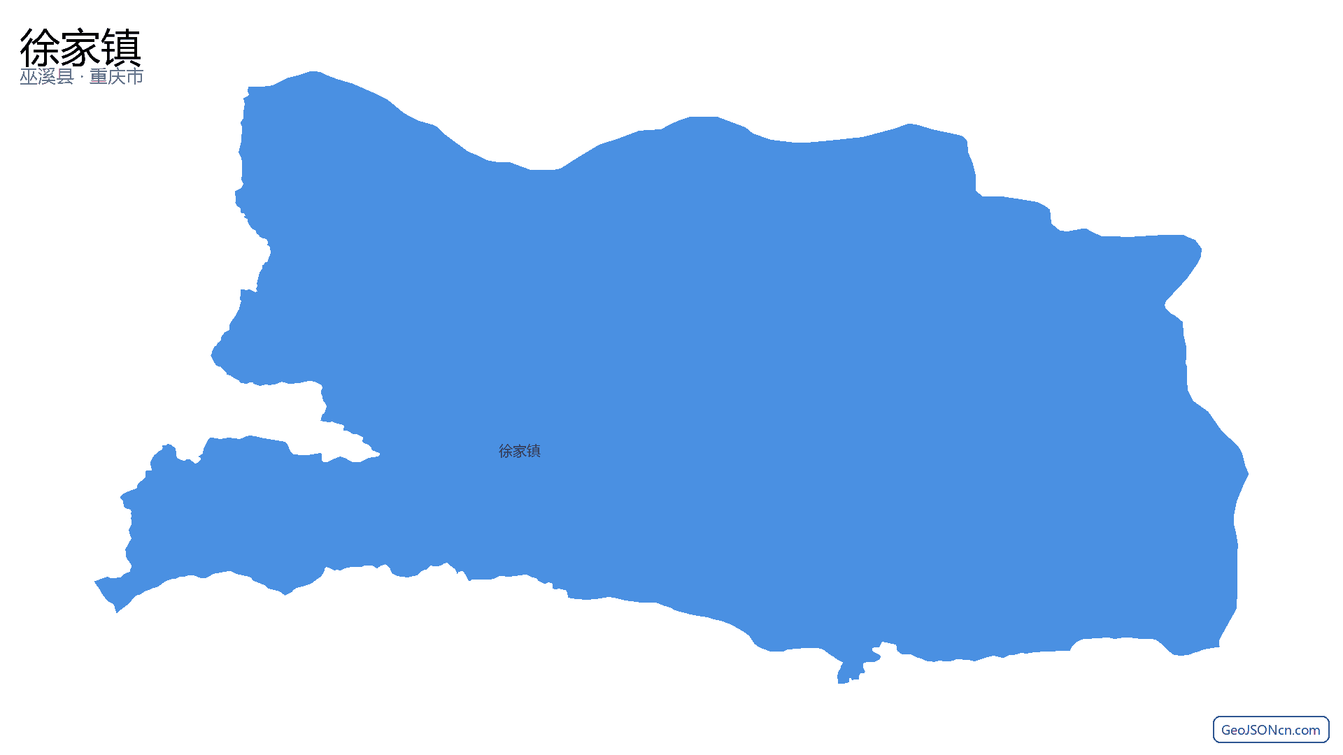 徐家镇行政区划边界地图(巫溪县·重庆市),提供GeoJSON、SHP矢量边界数据下载及高清地图大图(PNG/JPG) - GeoJSONcn.com