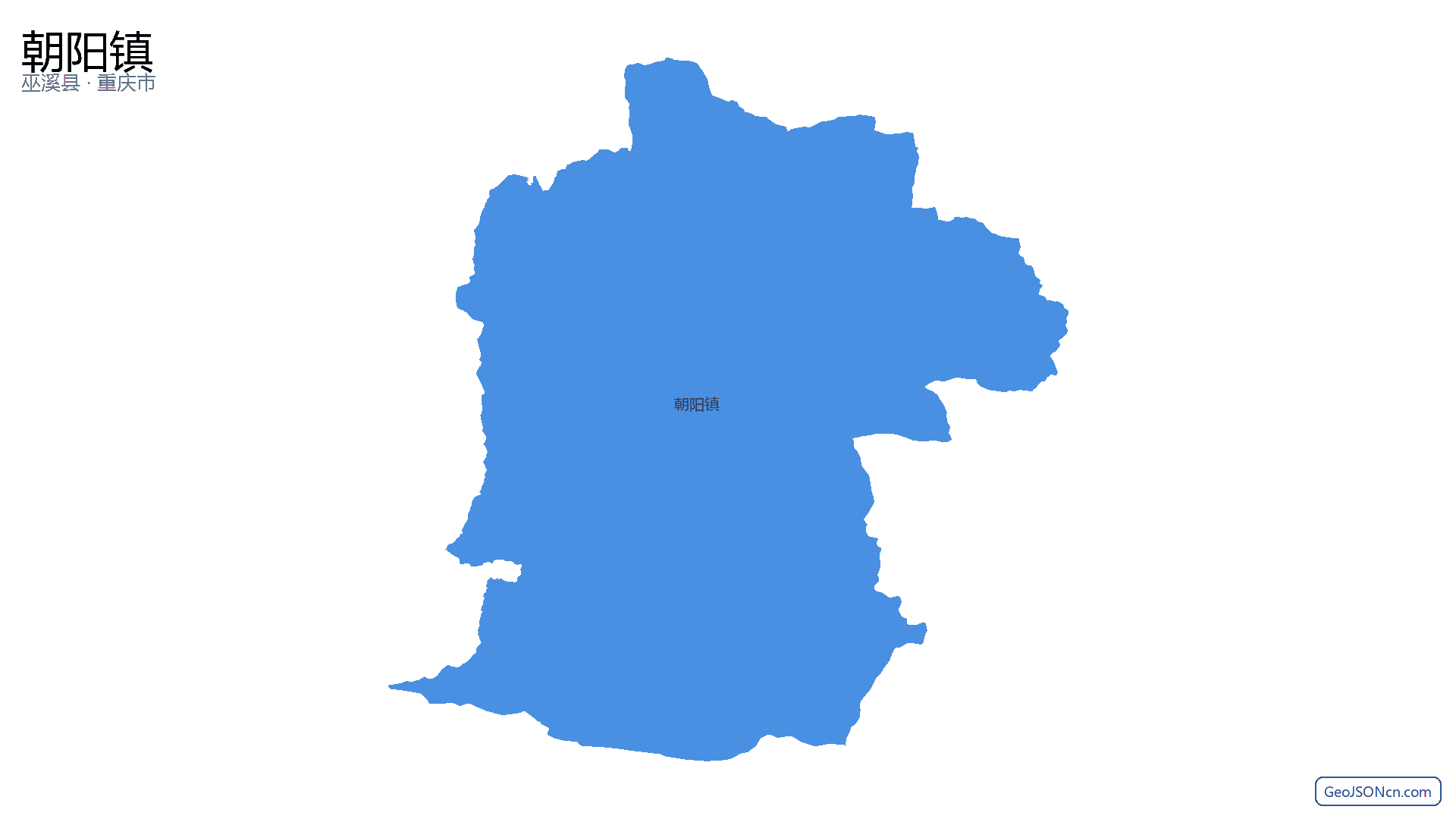朝阳镇行政区划边界地图（巫溪县·重庆市）,提供GeoJSON、SHP矢量边界数据下载及高清地图大图(PNG/JPG) - GeoJSONcn.com