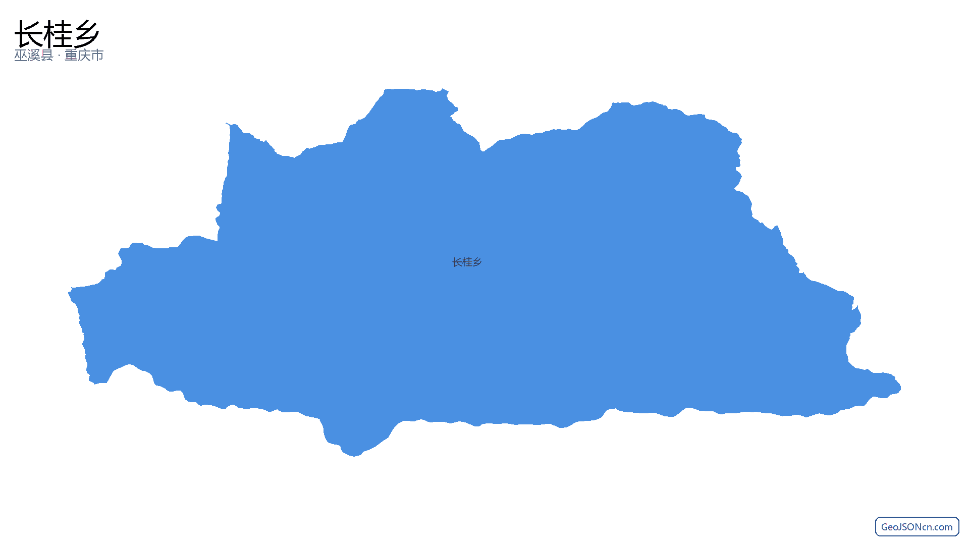 长桂乡行政区划边界地图(巫溪县·重庆市),提供GeoJSON、SHP矢量边界数据下载及高清地图大图(PNG/JPG) - GeoJSONcn.com