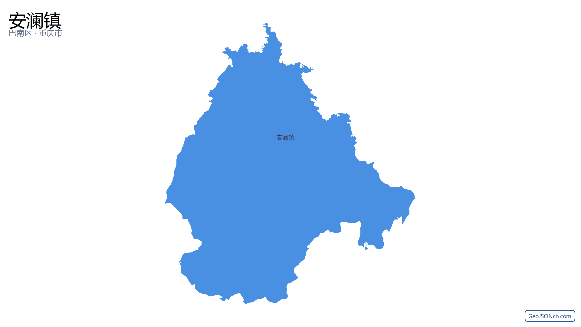 安澜镇行政区划边界地图（巴南区·重庆市）,提供GeoJSON、SHP矢量边界数据下载及高清地图大图(PNG/JPG) - GeoJSONcn.com