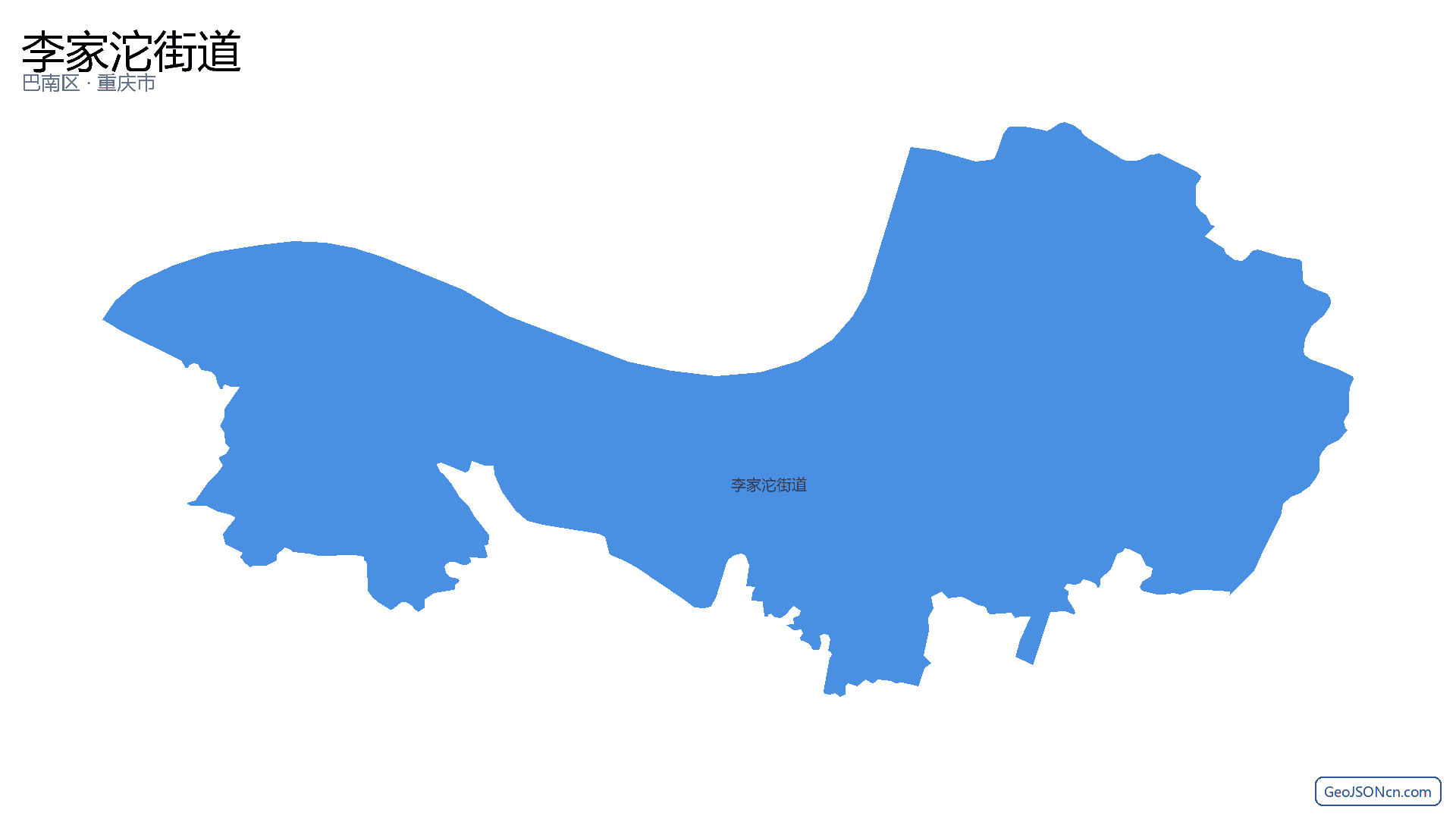 李家沱街道行政区划边界地图（巴南区·重庆市）,提供GeoJSON、SHP矢量边界数据下载及高清地图大图(PNG/JPG) - GeoJSONcn.com