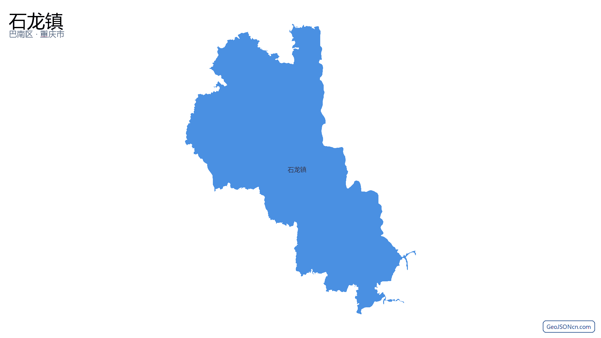 石龙镇行政区划边界地图(巴南区·重庆市),提供GeoJSON、SHP矢量边界数据下载及高清地图大图(PNG/JPG) - GeoJSONcn.com
