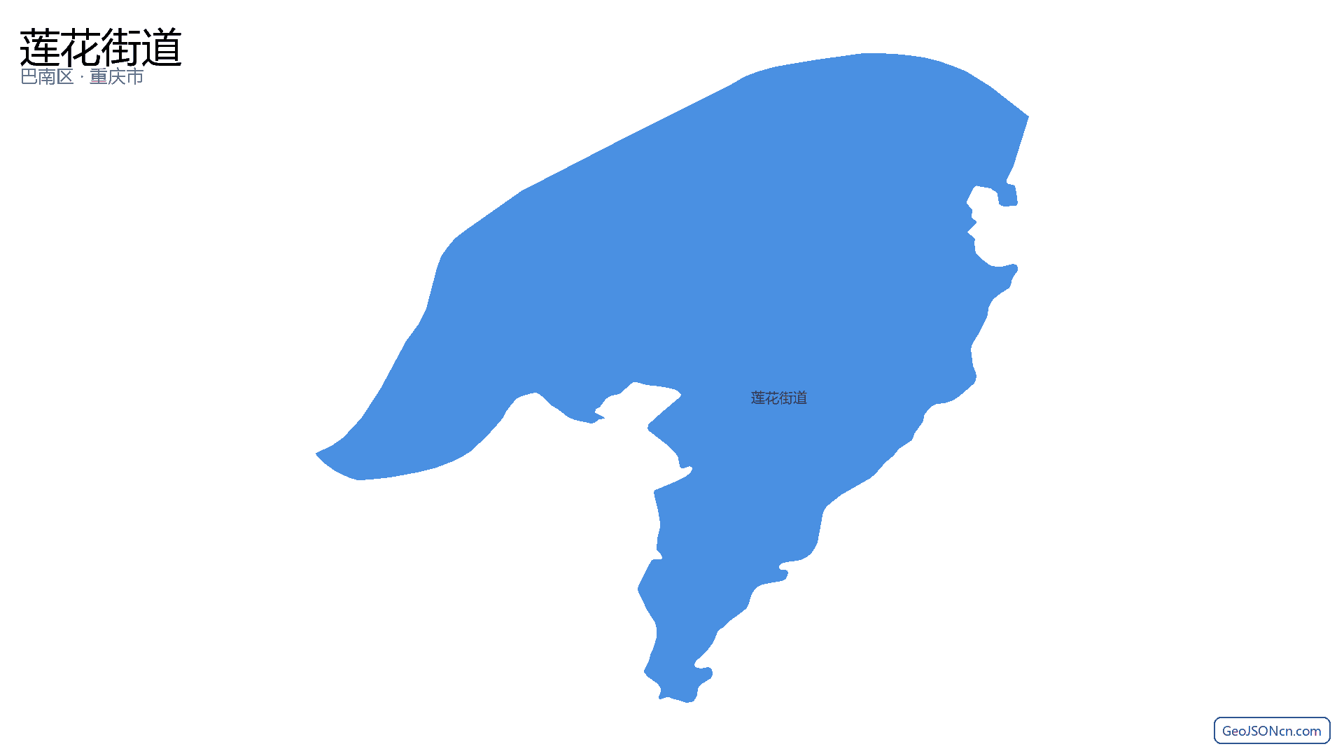 莲花街道行政区划边界地图（巴南区·重庆市）,提供GeoJSON、SHP矢量边界数据下载及高清地图大图(PNG/JPG) - GeoJSONcn.com