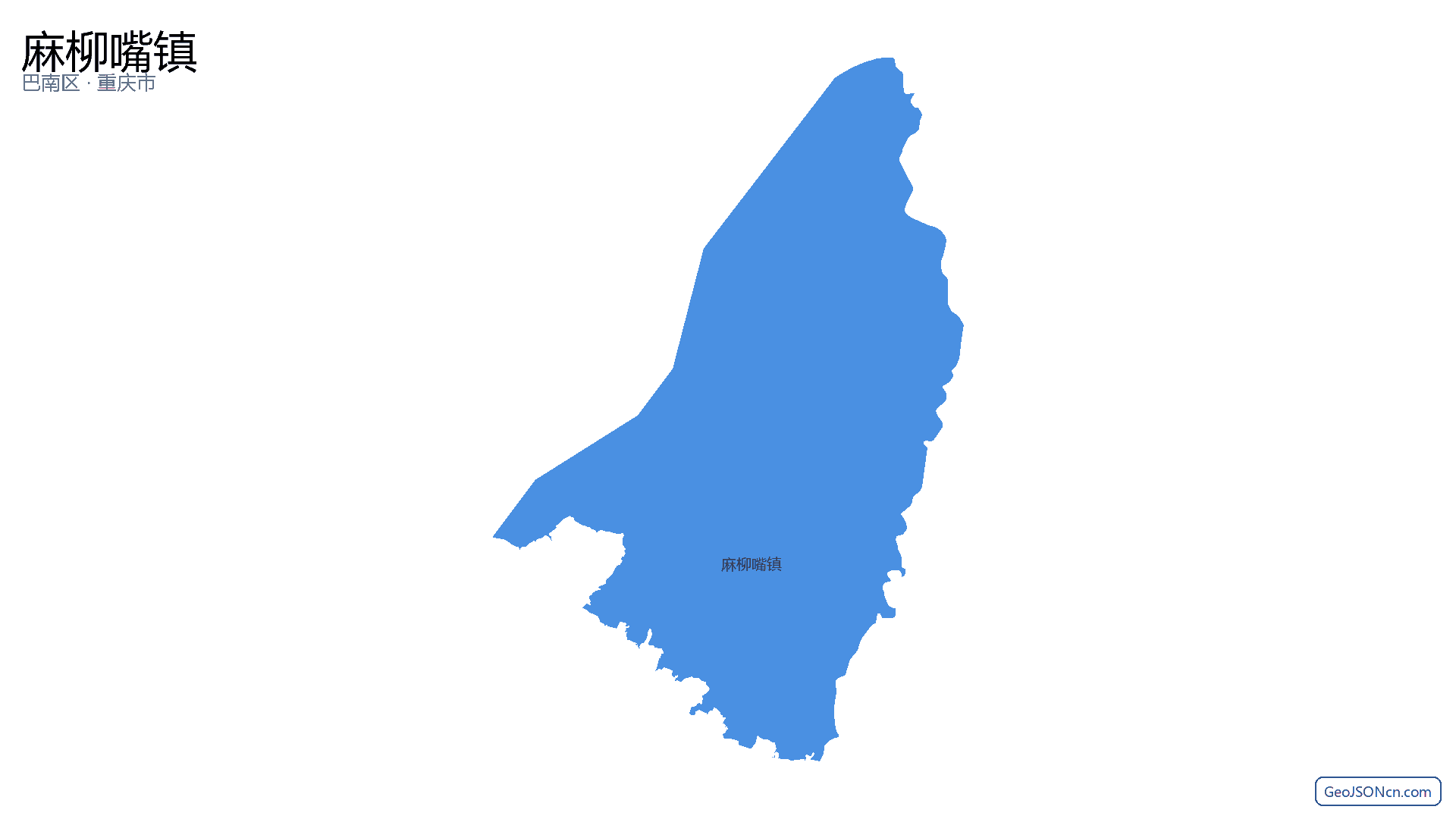麻柳嘴镇行政区划边界地图(巴南区·重庆市),提供GeoJSON、SHP矢量边界数据下载及高清地图大图(PNG/JPG) - GeoJSONcn.com