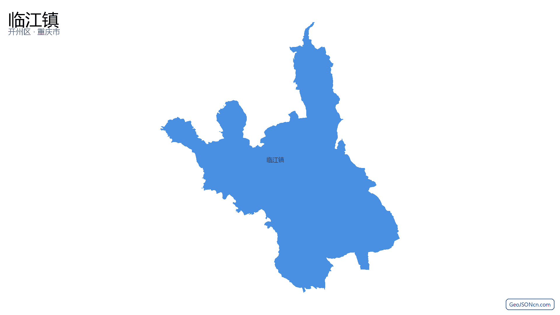 临江镇行政区划边界地图（开州区·重庆市）,提供GeoJSON、SHP矢量边界数据下载及高清地图大图(PNG/JPG) - GeoJSONcn.com
