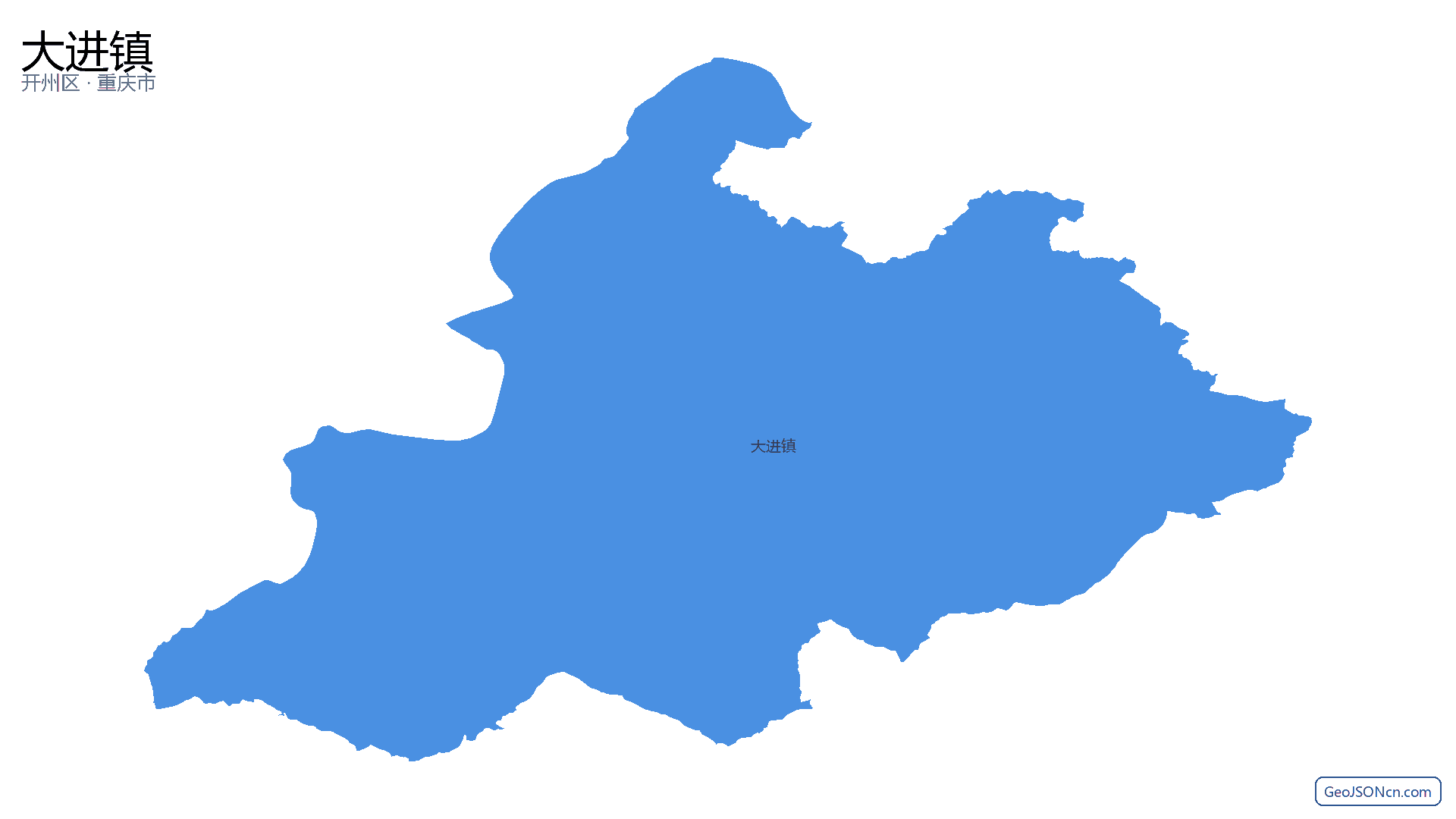 大进镇行政区划边界地图（开州区·重庆市）,提供GeoJSON、SHP矢量边界数据下载及高清地图大图(PNG/JPG) - GeoJSONcn.com