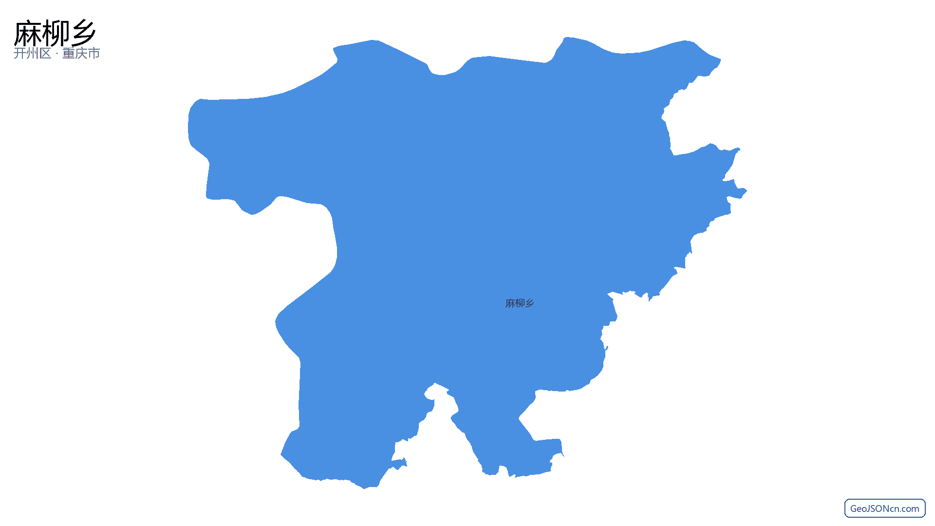 麻柳乡行政区划边界地图（开州区·重庆市）,提供GeoJSON、SHP矢量边界数据下载及高清地图大图(PNG/JPG) - GeoJSONcn.com