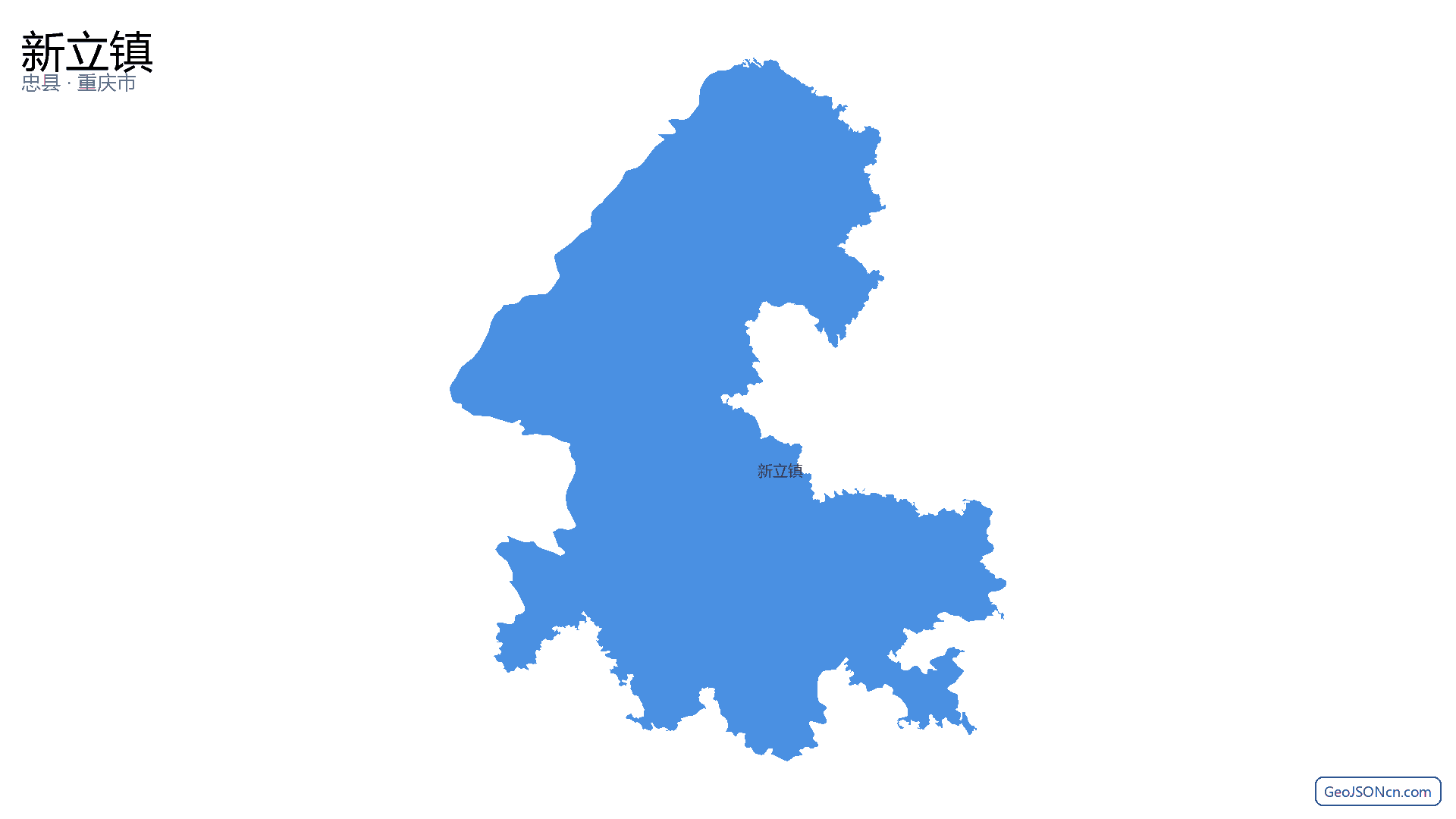 新立镇行政区划边界地图(忠县·重庆市),提供GeoJSON、SHP矢量边界数据下载及高清地图大图(PNG/JPG) - GeoJSONcn.com
