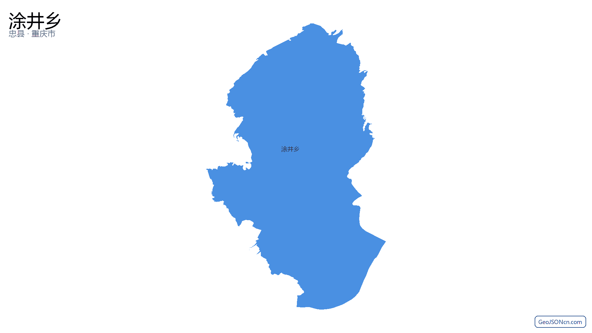 涂井乡行政区划边界地图（忠县·重庆市）,提供GeoJSON、SHP矢量边界数据下载及高清地图大图(PNG/JPG) - GeoJSONcn.com