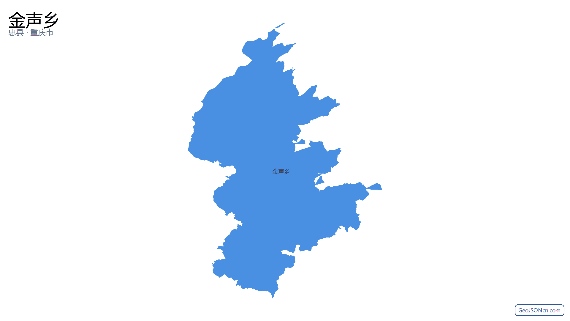 金声乡行政区划边界地图(忠县·重庆市),提供GeoJSON、SHP矢量边界数据下载及高清地图大图(PNG/JPG) - GeoJSONcn.com
