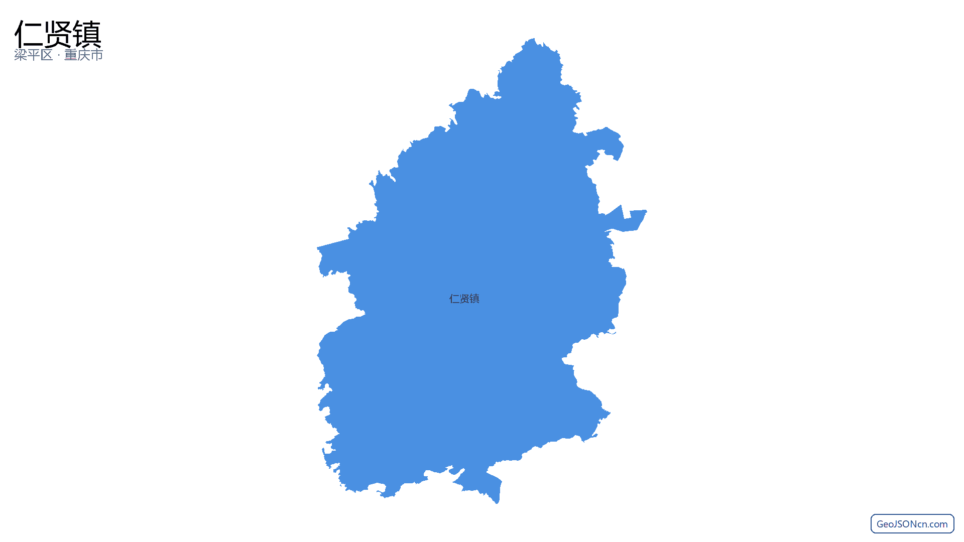 仁贤镇行政区划边界地图(梁平区·重庆市),提供GeoJSON、SHP矢量边界数据下载及高清地图大图(PNG/JPG) - GeoJSONcn.com