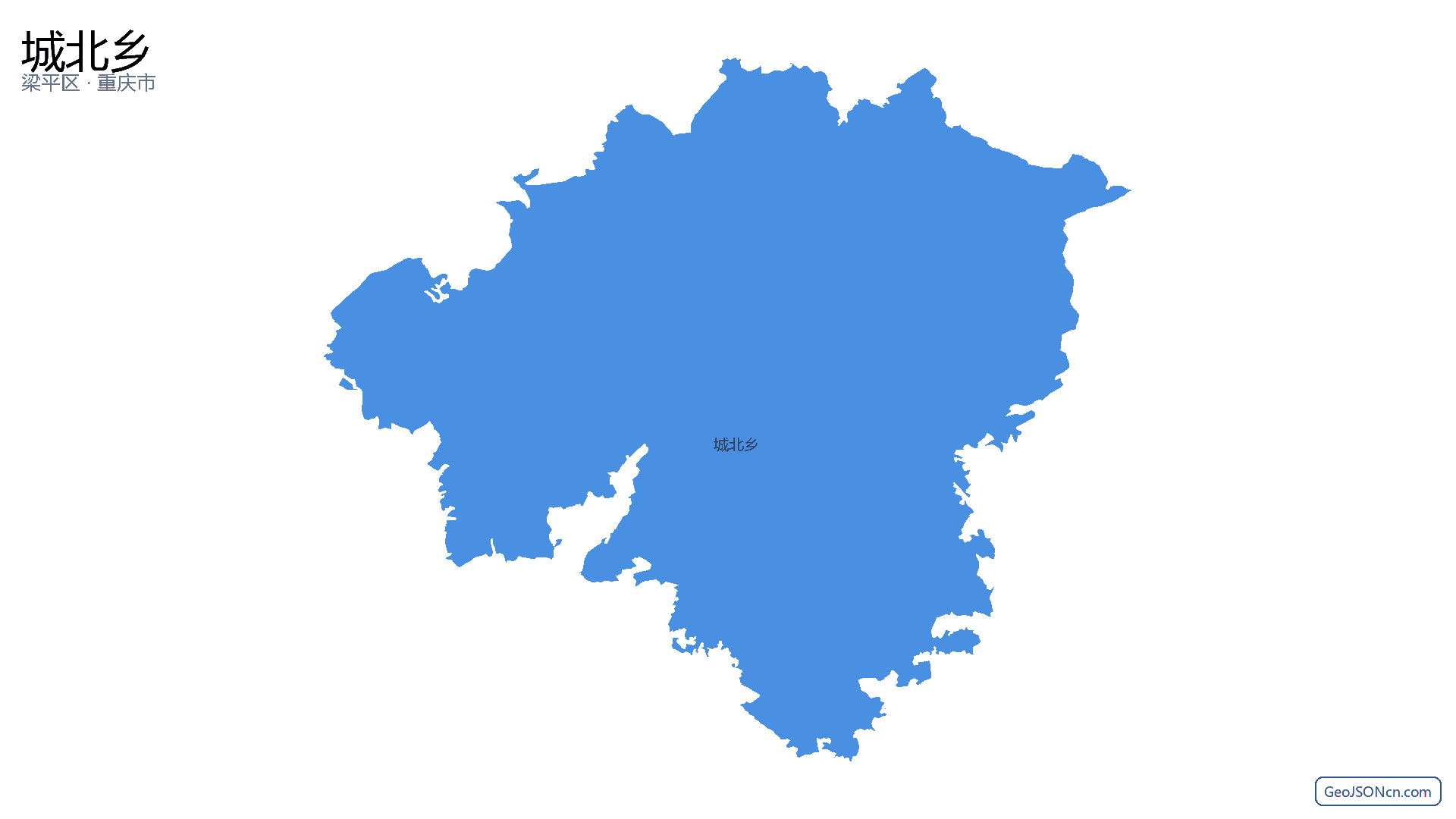 城北乡行政区划边界地图(梁平区·重庆市),提供GeoJSON、SHP矢量边界数据下载及高清地图大图(PNG/JPG) - GeoJSONcn.com