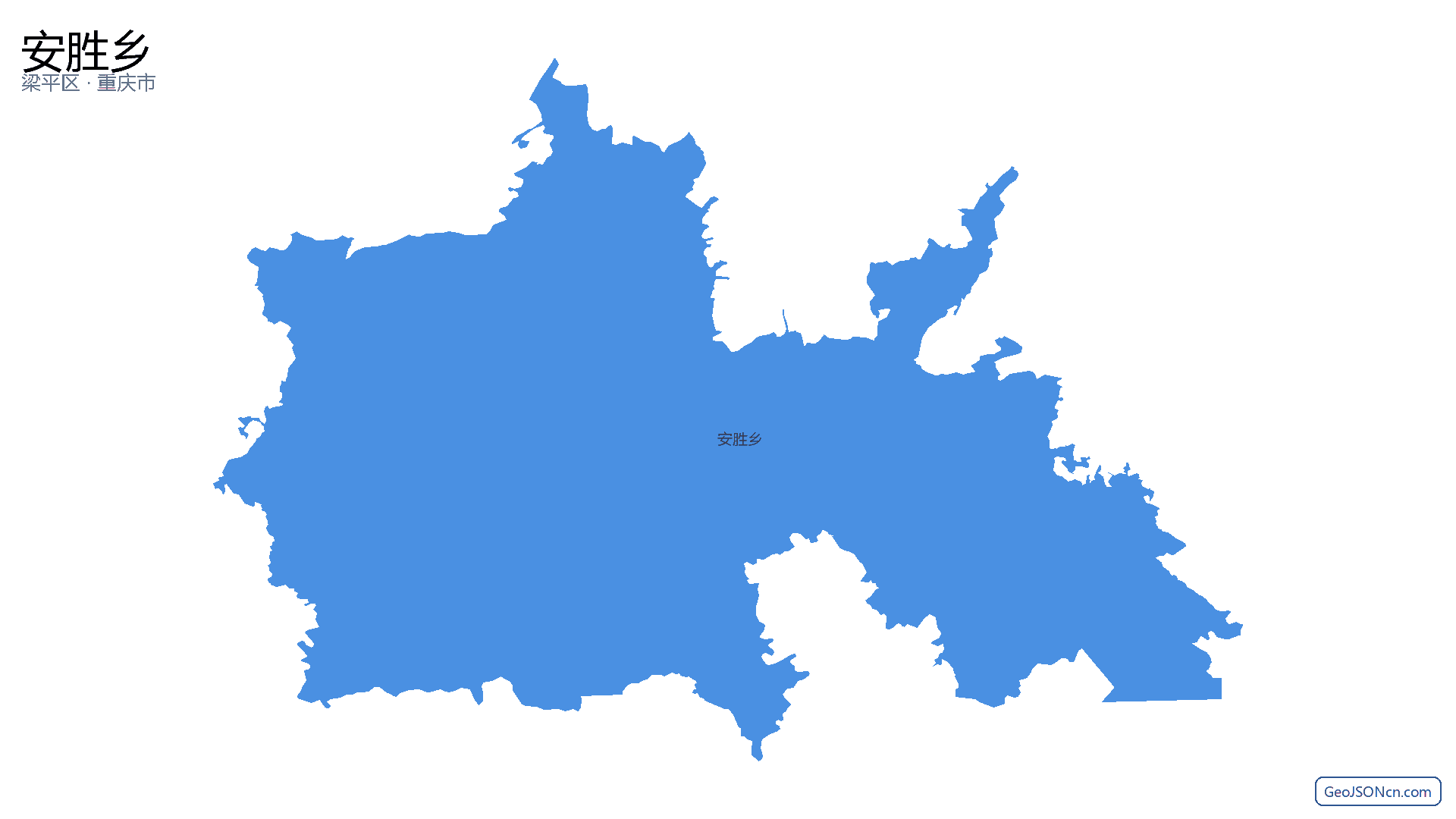 安胜乡行政区划边界地图（梁平区·重庆市）,提供GeoJSON、SHP矢量边界数据下载及高清地图大图(PNG/JPG) - GeoJSONcn.com