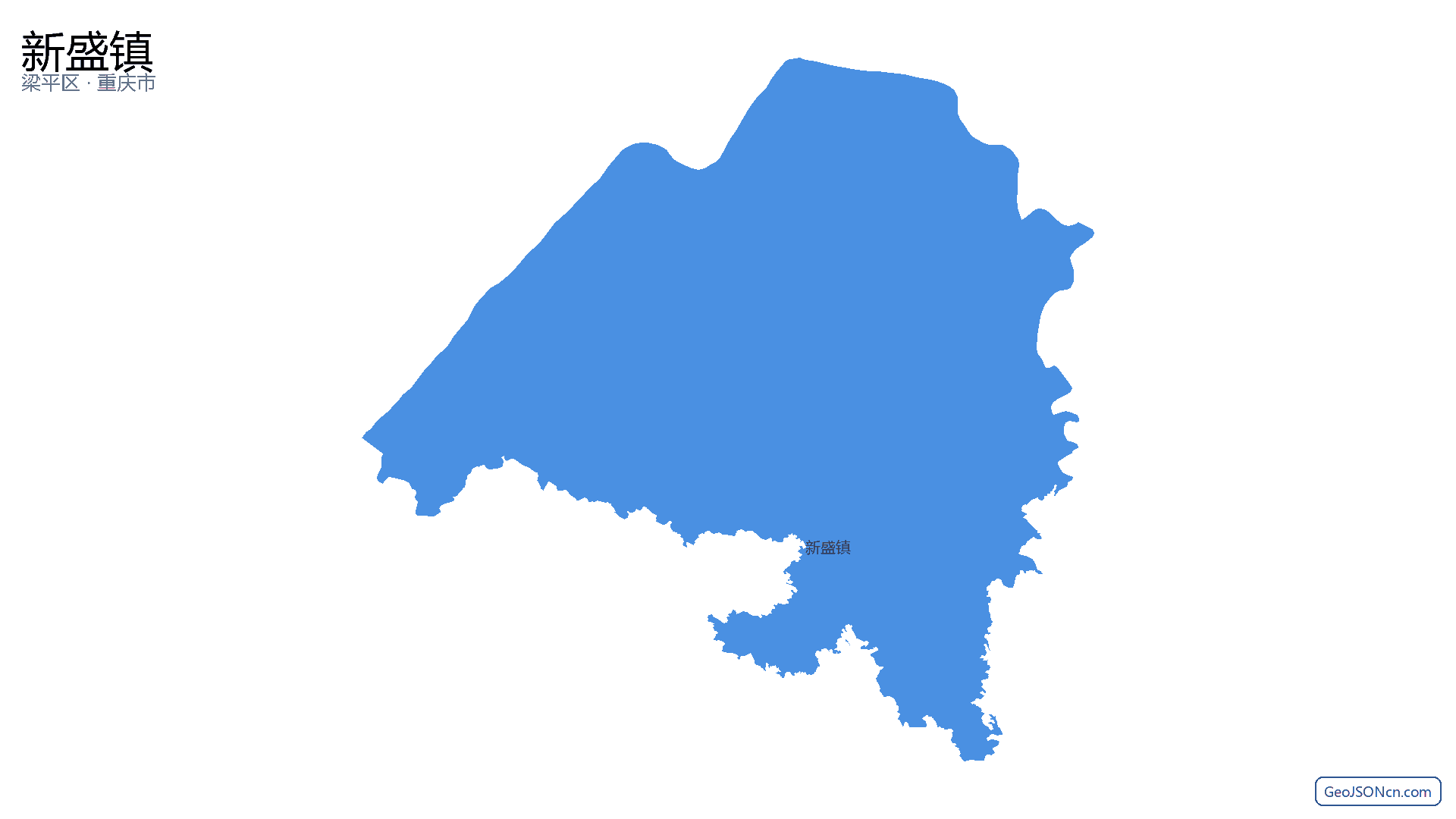 新盛镇行政区划边界地图（梁平区·重庆市）,提供GeoJSON、SHP矢量边界数据下载及高清地图大图(PNG/JPG) - GeoJSONcn.com