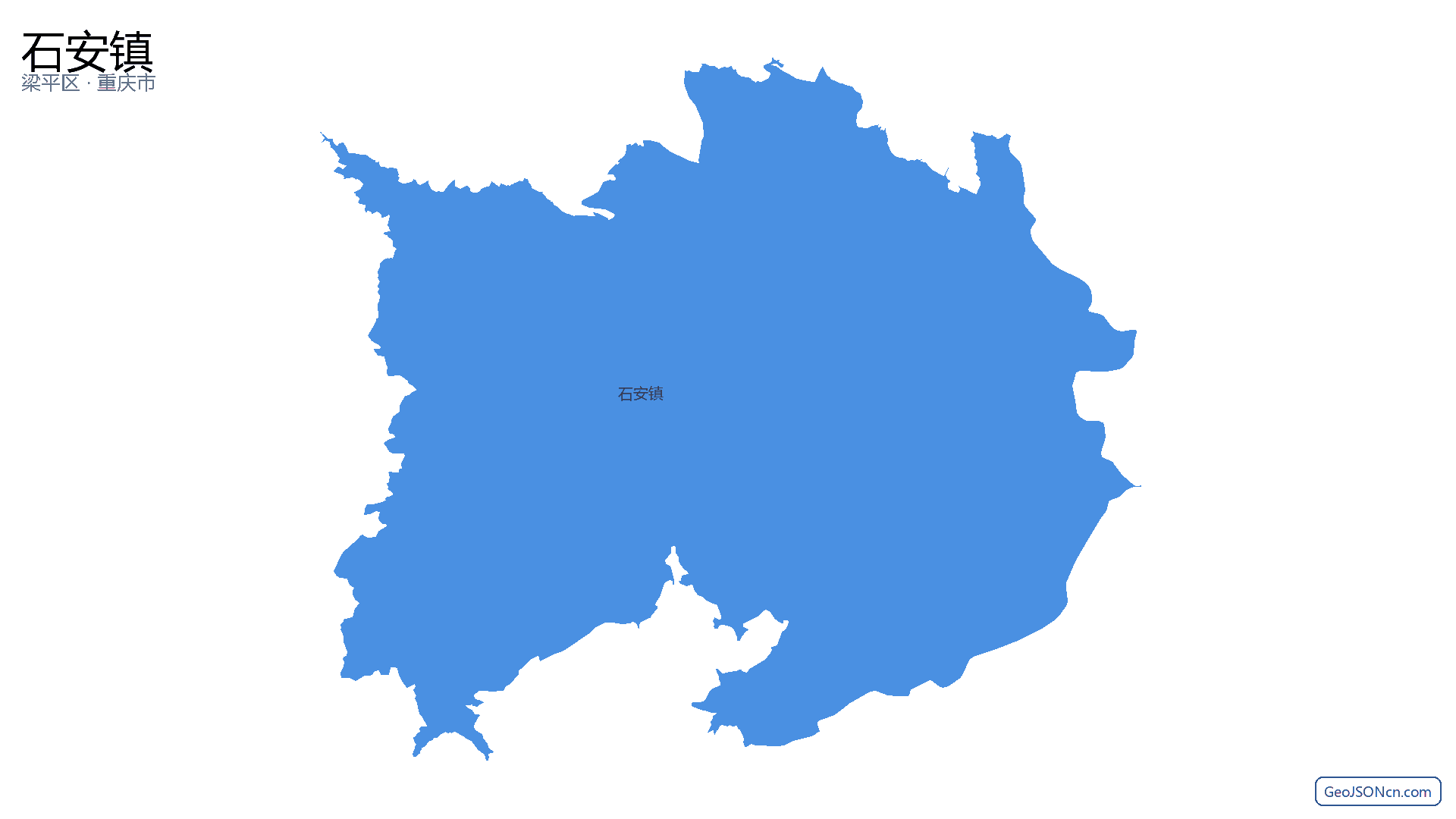 石安镇行政区划边界地图(梁平区·重庆市),提供GeoJSON、SHP矢量边界数据下载及高清地图大图(PNG/JPG) - GeoJSONcn.com