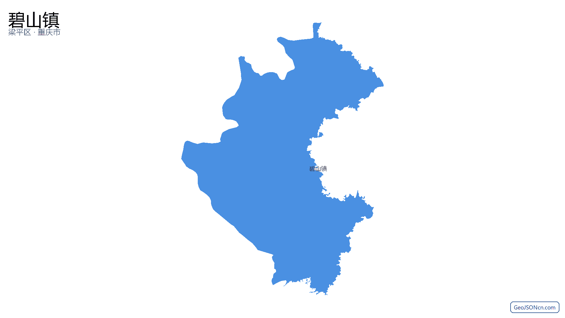 碧山镇行政区划边界地图(梁平区·重庆市),提供GeoJSON、SHP矢量边界数据下载及高清地图大图(PNG/JPG) - GeoJSONcn.com
