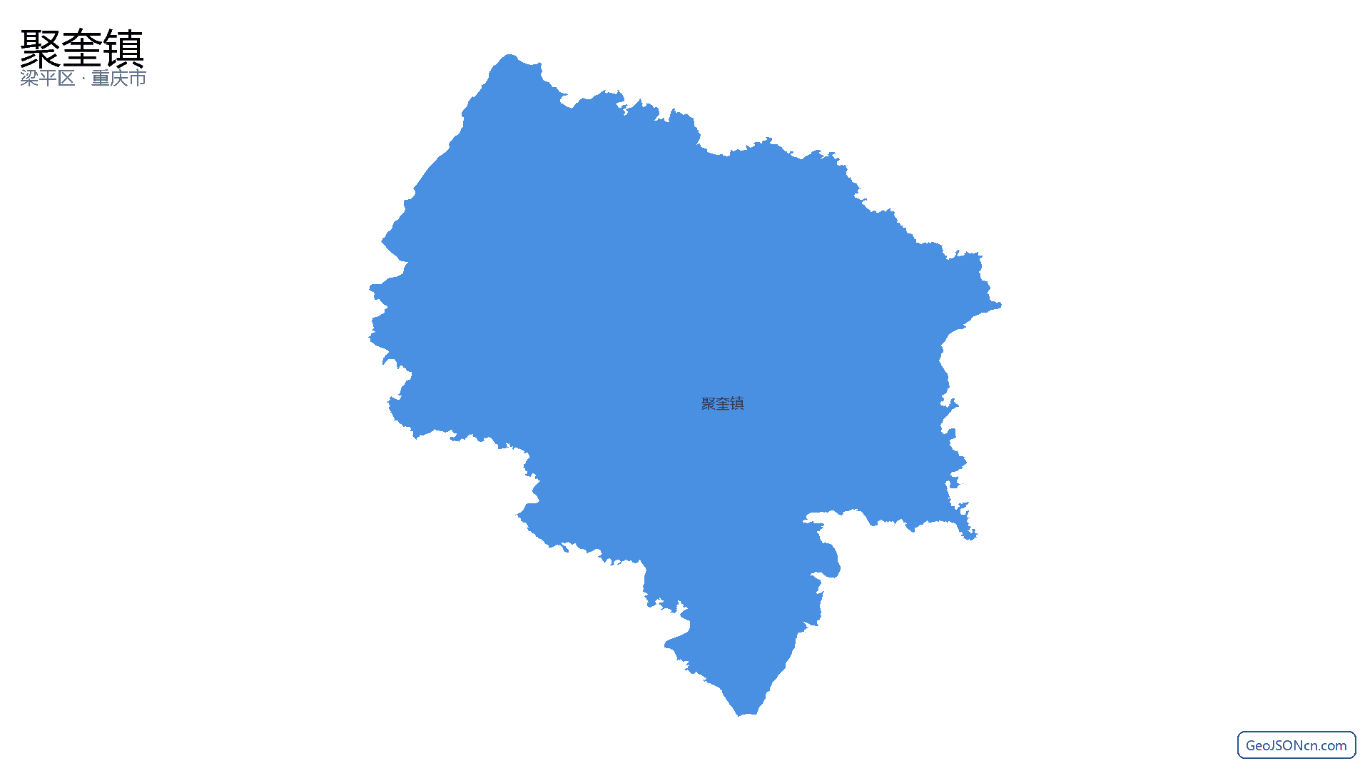 聚奎镇行政区划边界地图(梁平区·重庆市),提供GeoJSON、SHP矢量边界数据下载及高清地图大图(PNG/JPG) - GeoJSONcn.com