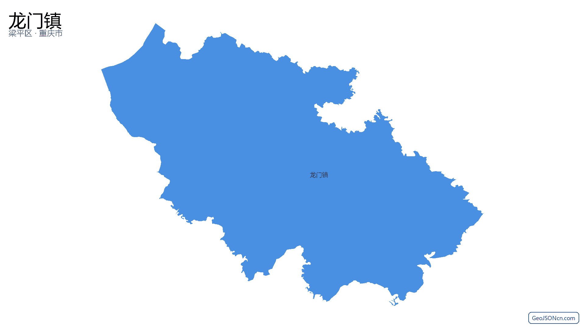 龙门镇行政区划边界地图（梁平区·重庆市）,提供GeoJSON、SHP矢量边界数据下载及高清地图大图(PNG/JPG) - GeoJSONcn.com