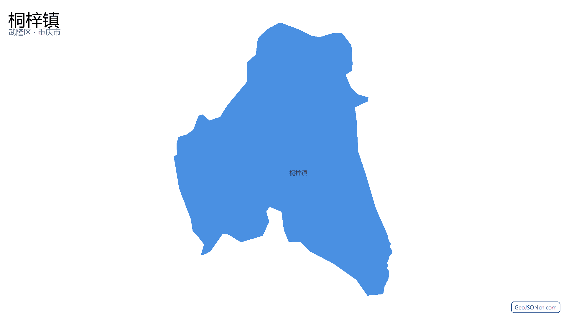 桐梓镇行政区划边界地图（武隆区·重庆市）,提供GeoJSON、SHP矢量边界数据下载及高清地图大图(PNG/JPG) - GeoJSONcn.com