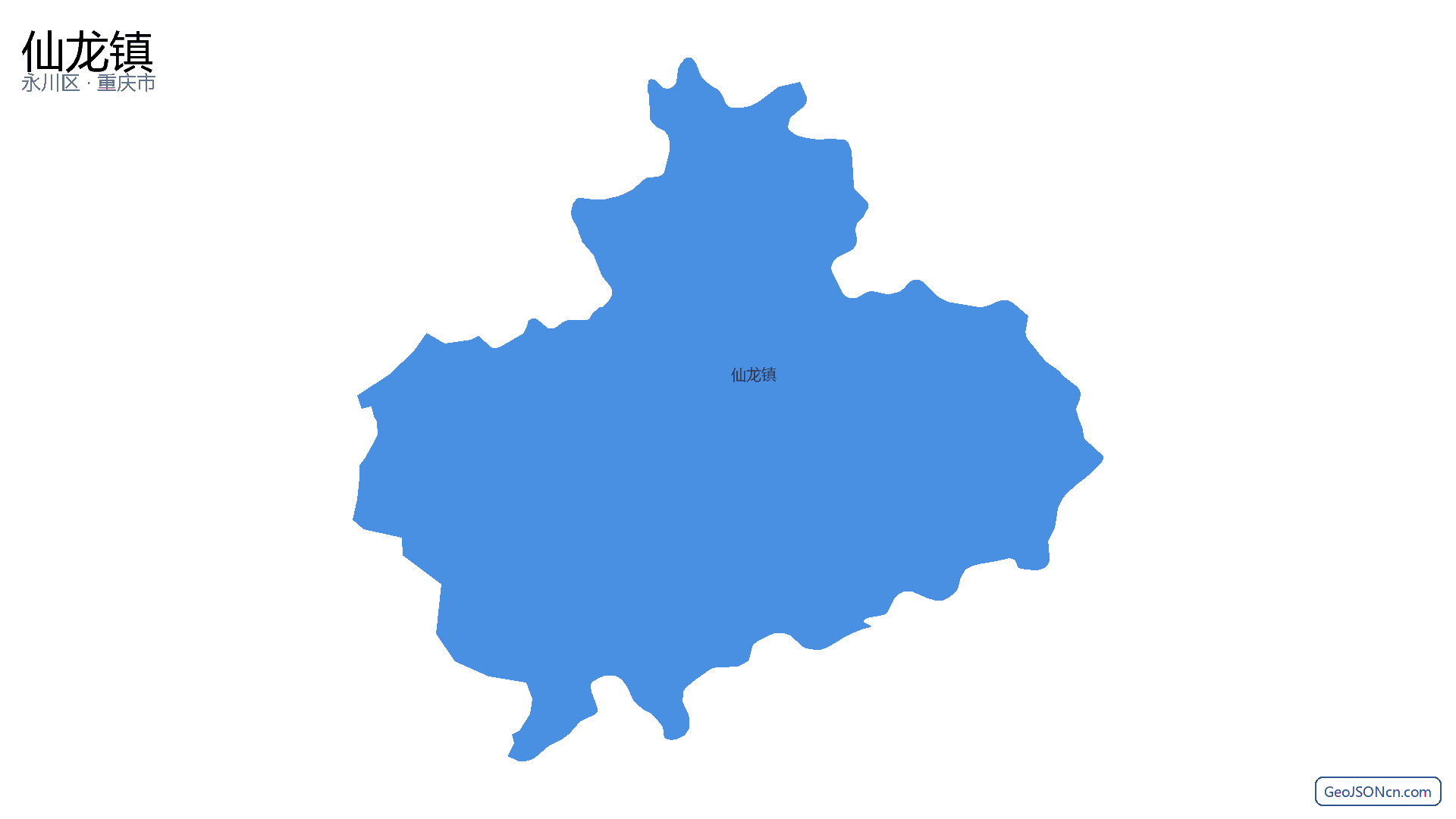 仙龙镇行政区划边界地图（永川区·重庆市）,提供GeoJSON、SHP矢量边界数据下载及高清地图大图(PNG/JPG) - GeoJSONcn.com