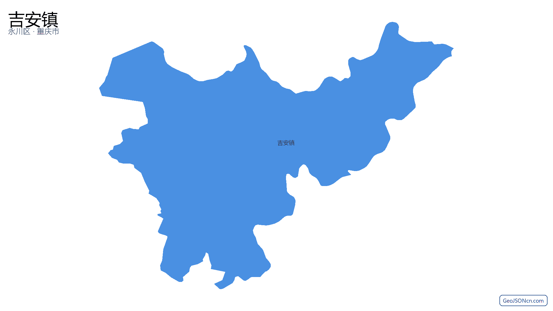 吉安镇行政区划边界地图（永川区·重庆市）,提供GeoJSON、SHP矢量边界数据下载及高清地图大图(PNG/JPG) - GeoJSONcn.com