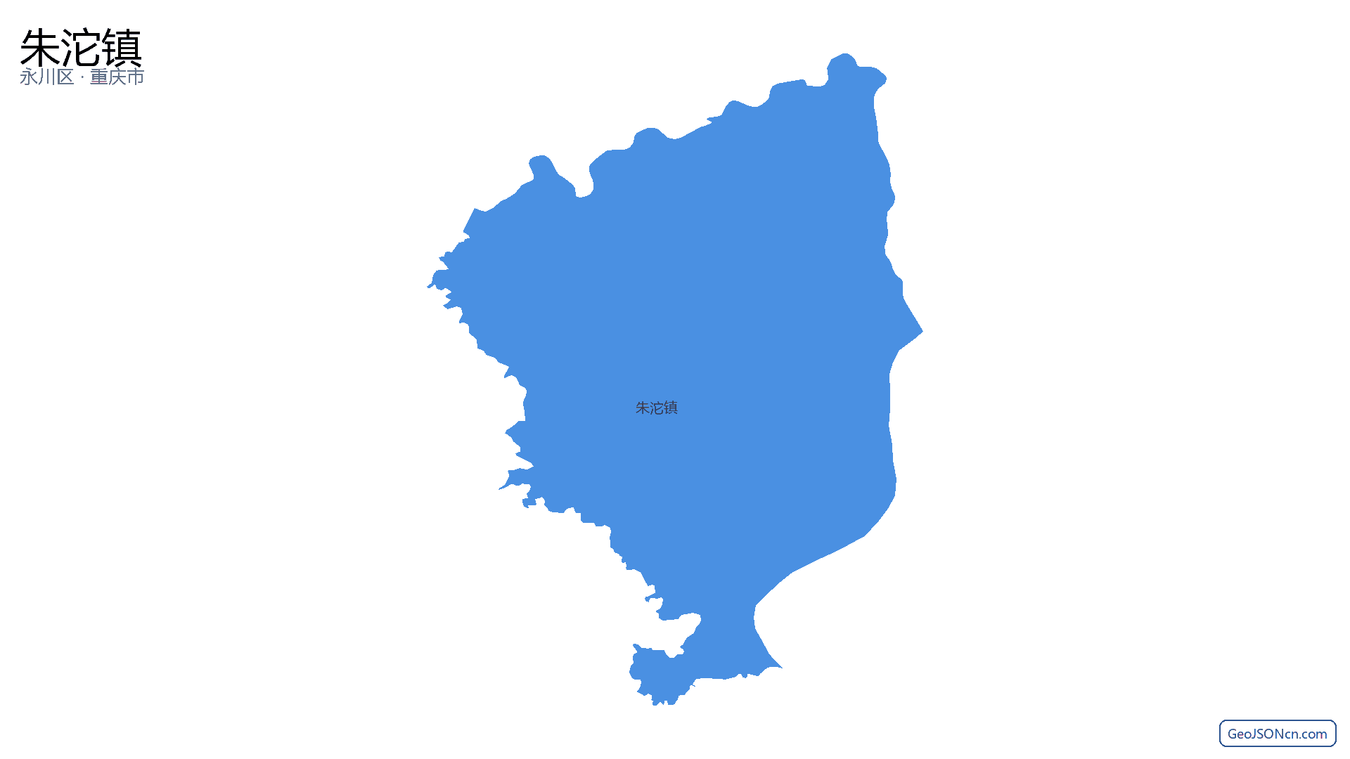 朱沱镇行政区划边界地图(永川区·重庆市),提供GeoJSON、SHP矢量边界数据下载及高清地图大图(PNG/JPG) - GeoJSONcn.com